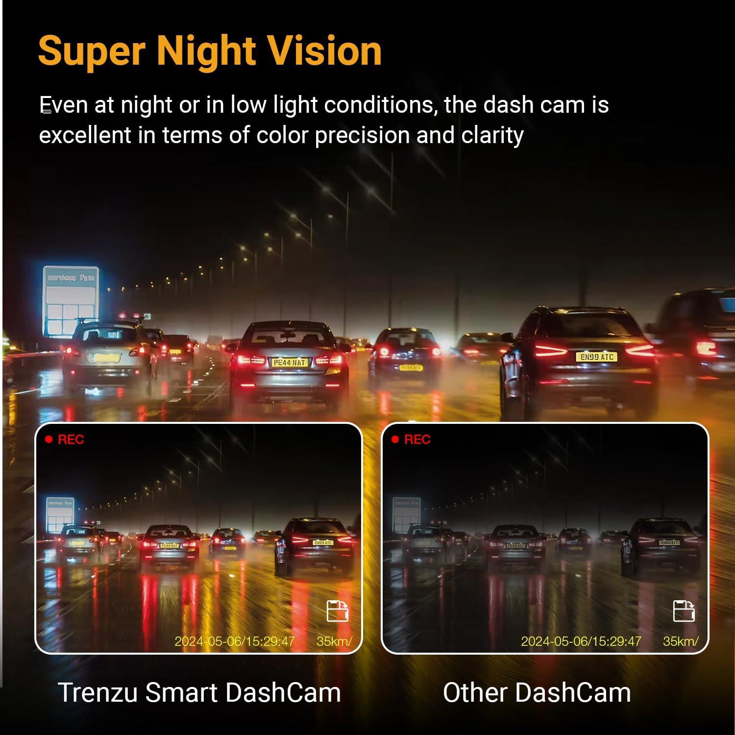 Cámara Dash 2K Swankiz con GPS y WiFi - Grabación Nocturna