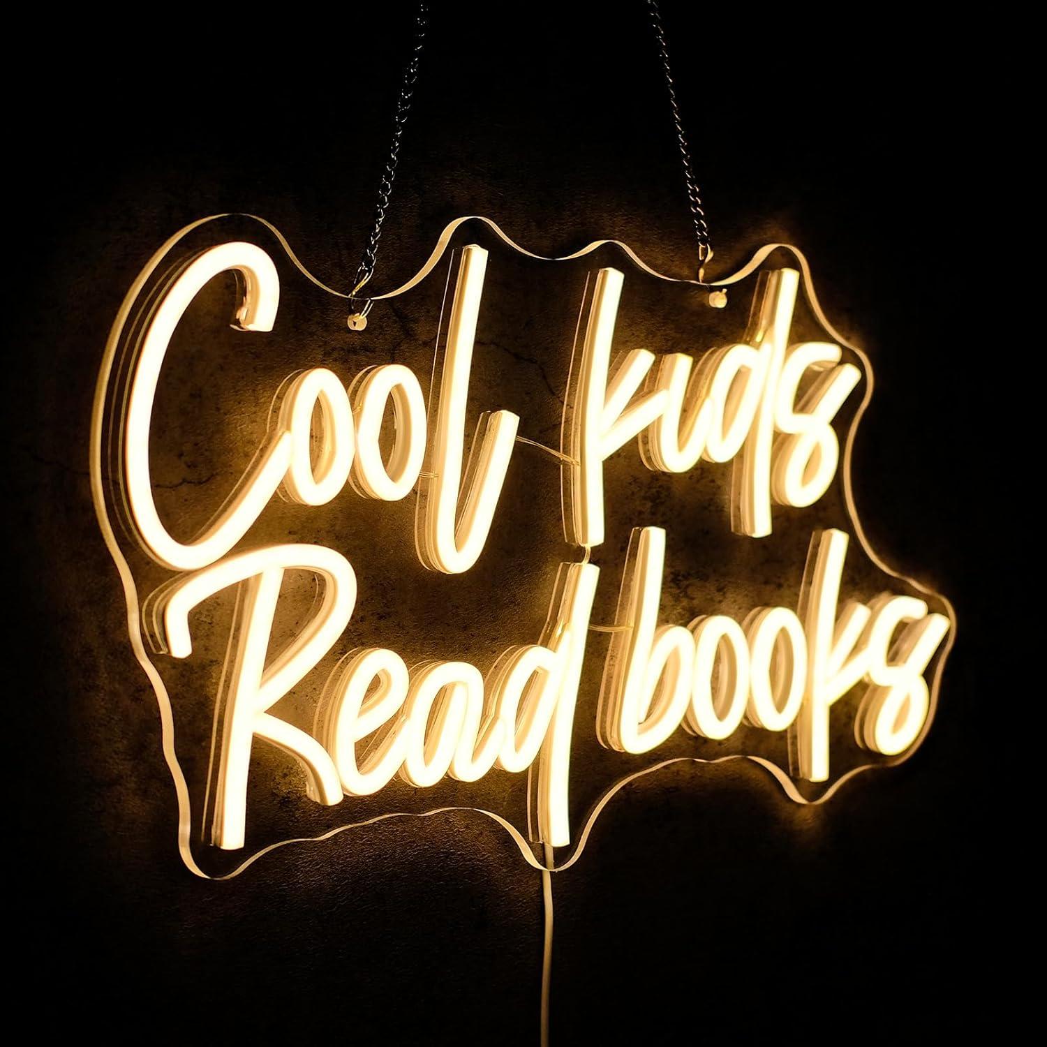 Letrero de Neón LED Virlusy 'Los Niños Geniales Leen Libros' 0.77 kg