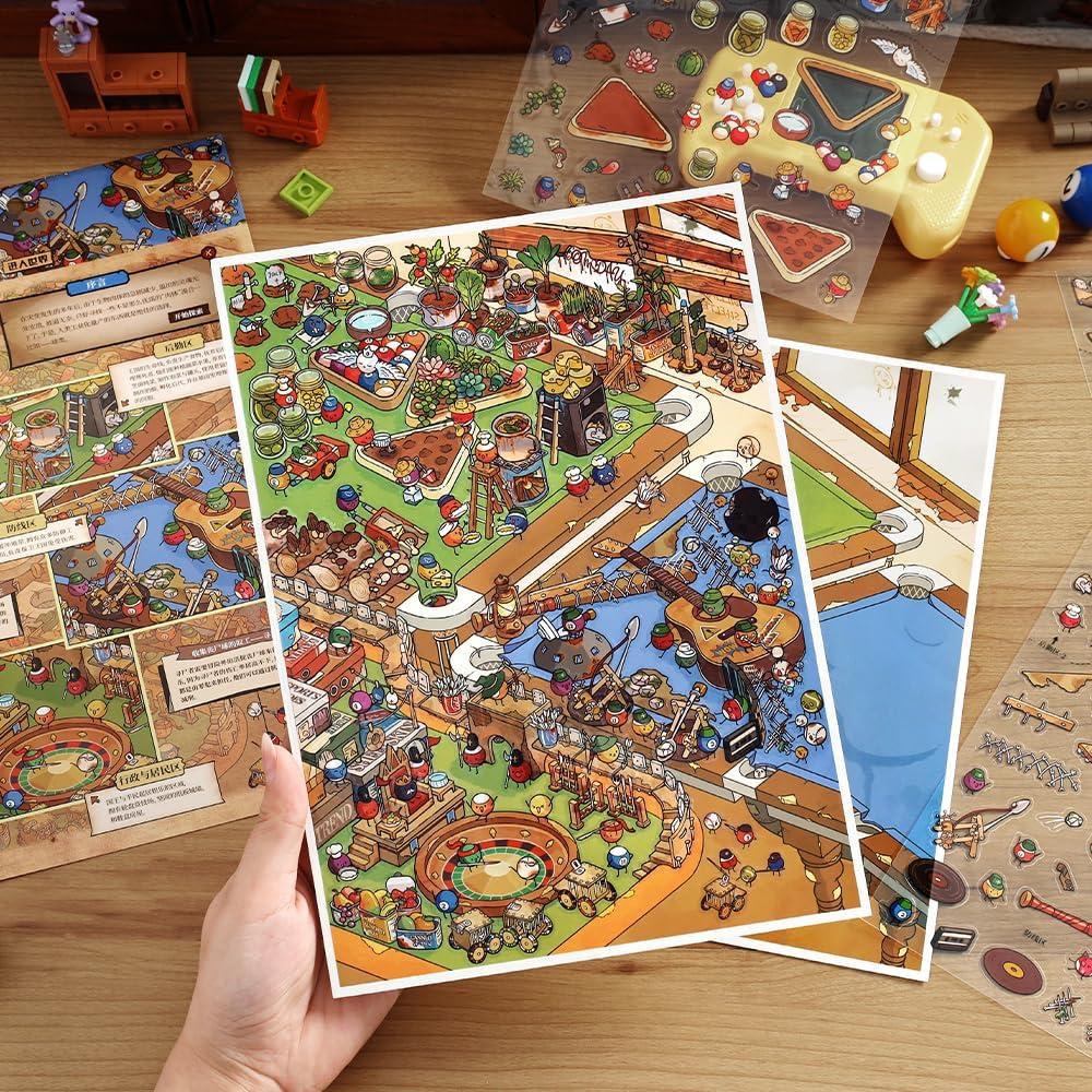 Pegatinas 3D K Kattone Aventurero DIY - Set de 4 Piezas