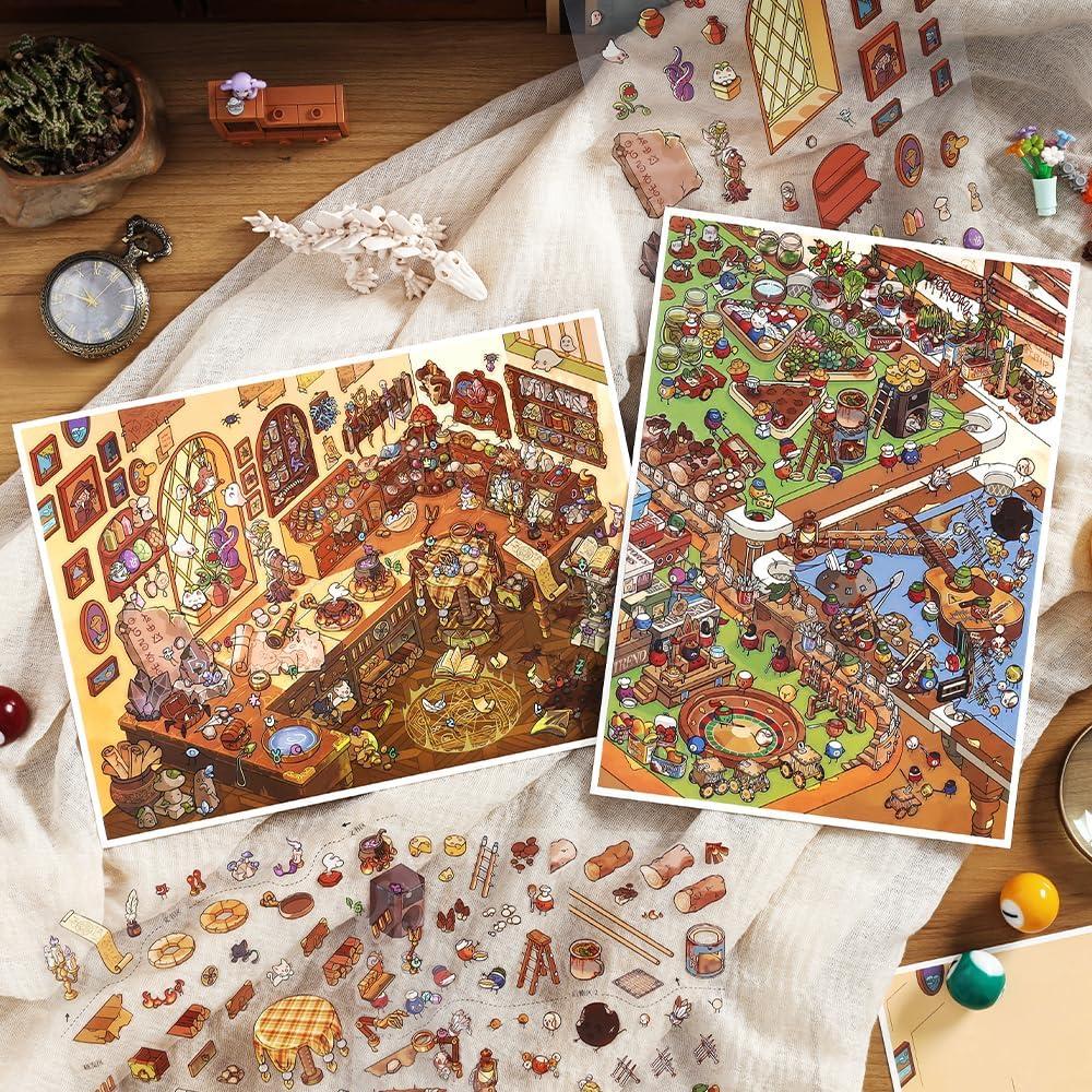 Pegatinas 3D K Kattone Aventurero DIY - Set de 4 Piezas