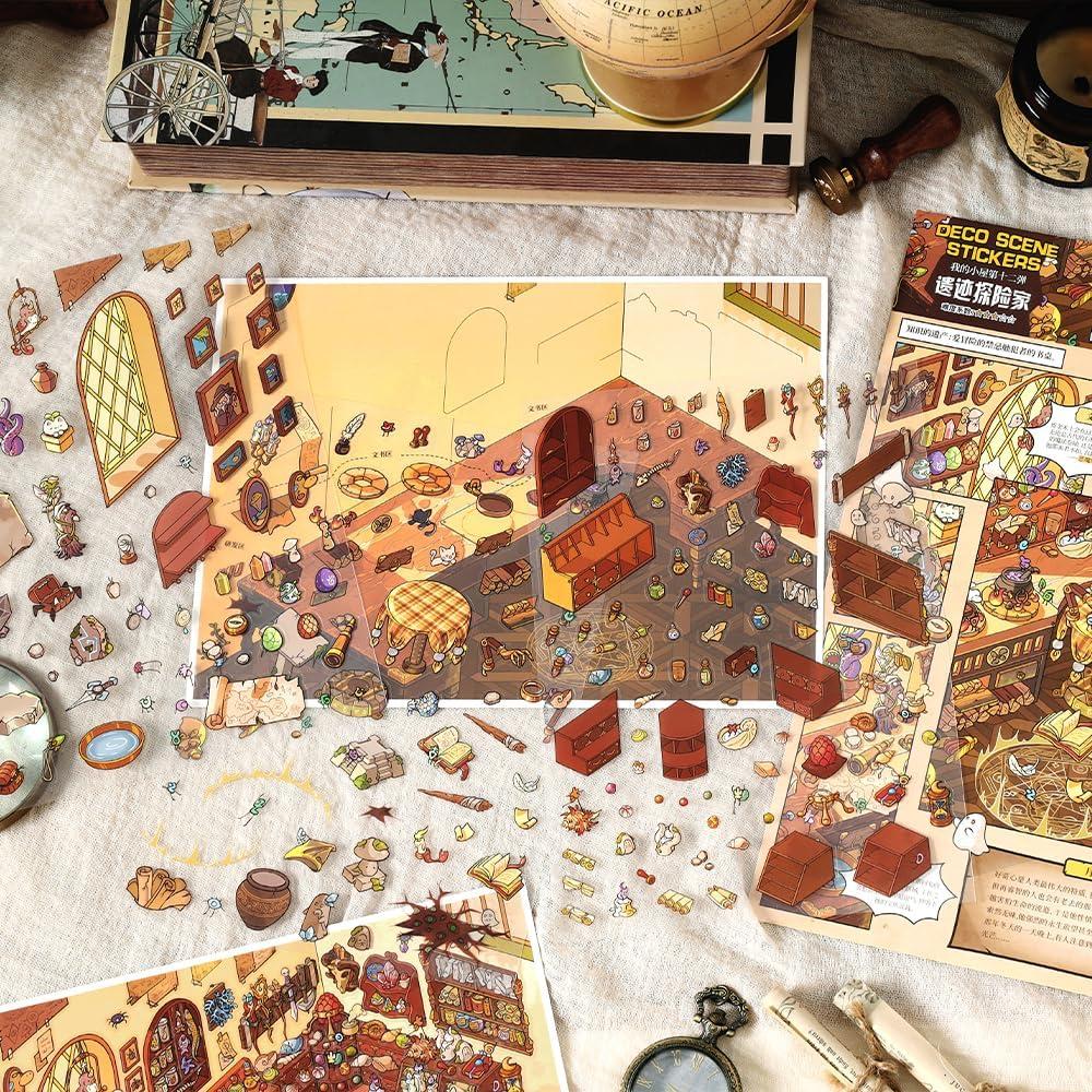 Pegatinas 3D K Kattone Aventurero DIY - Set de 4 Piezas