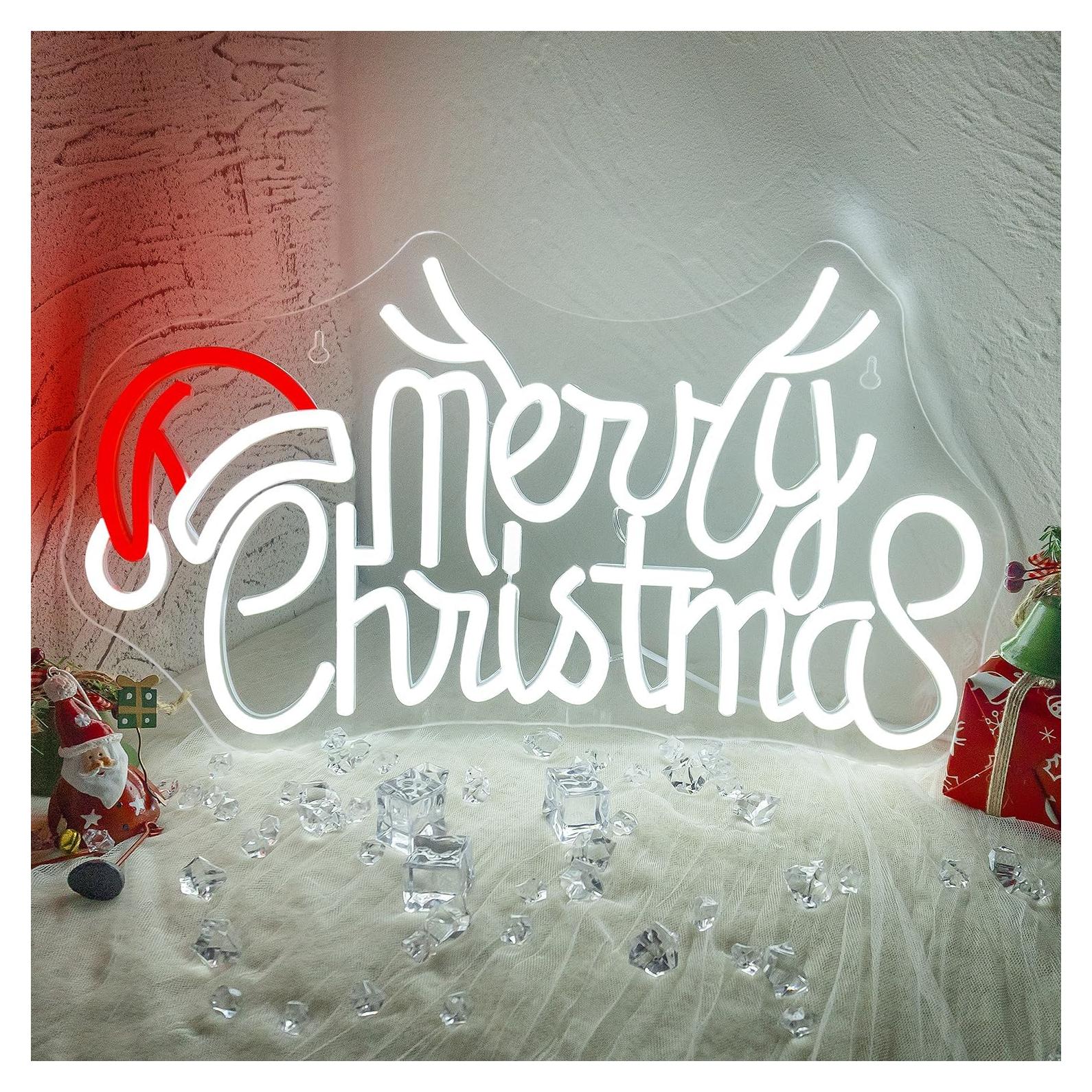 Letrero de Neón Feliz Navidad NEONLOVE 41.9x24.9 cm LED