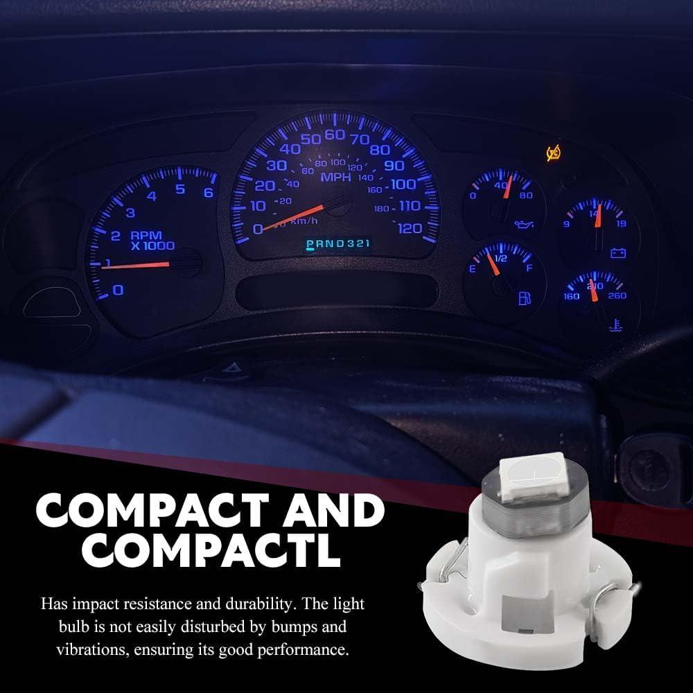 10 Bombillas LED T4.2 HQRNYP 10mm Azul para Tablero de Coche