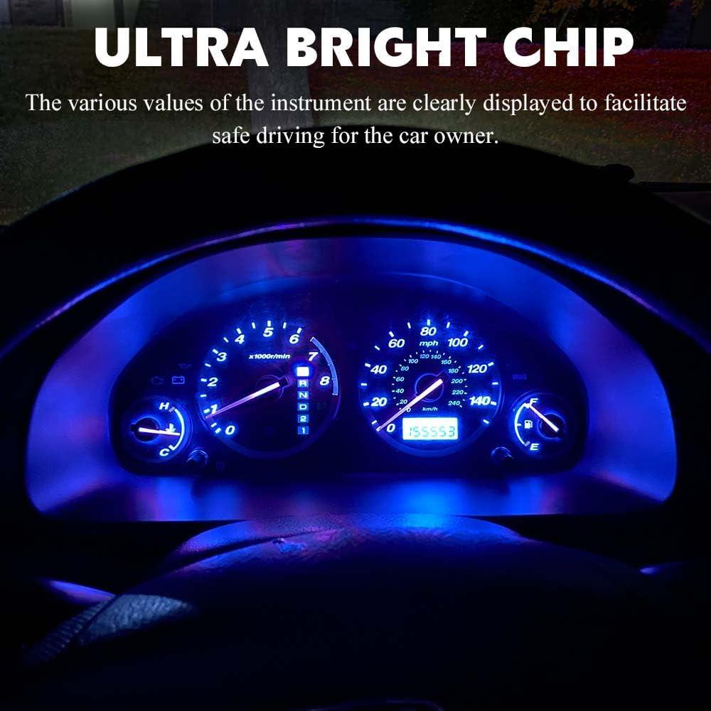 10 Bombillas LED T4.2 HQRNYP 10mm Azul para Tablero de Coche