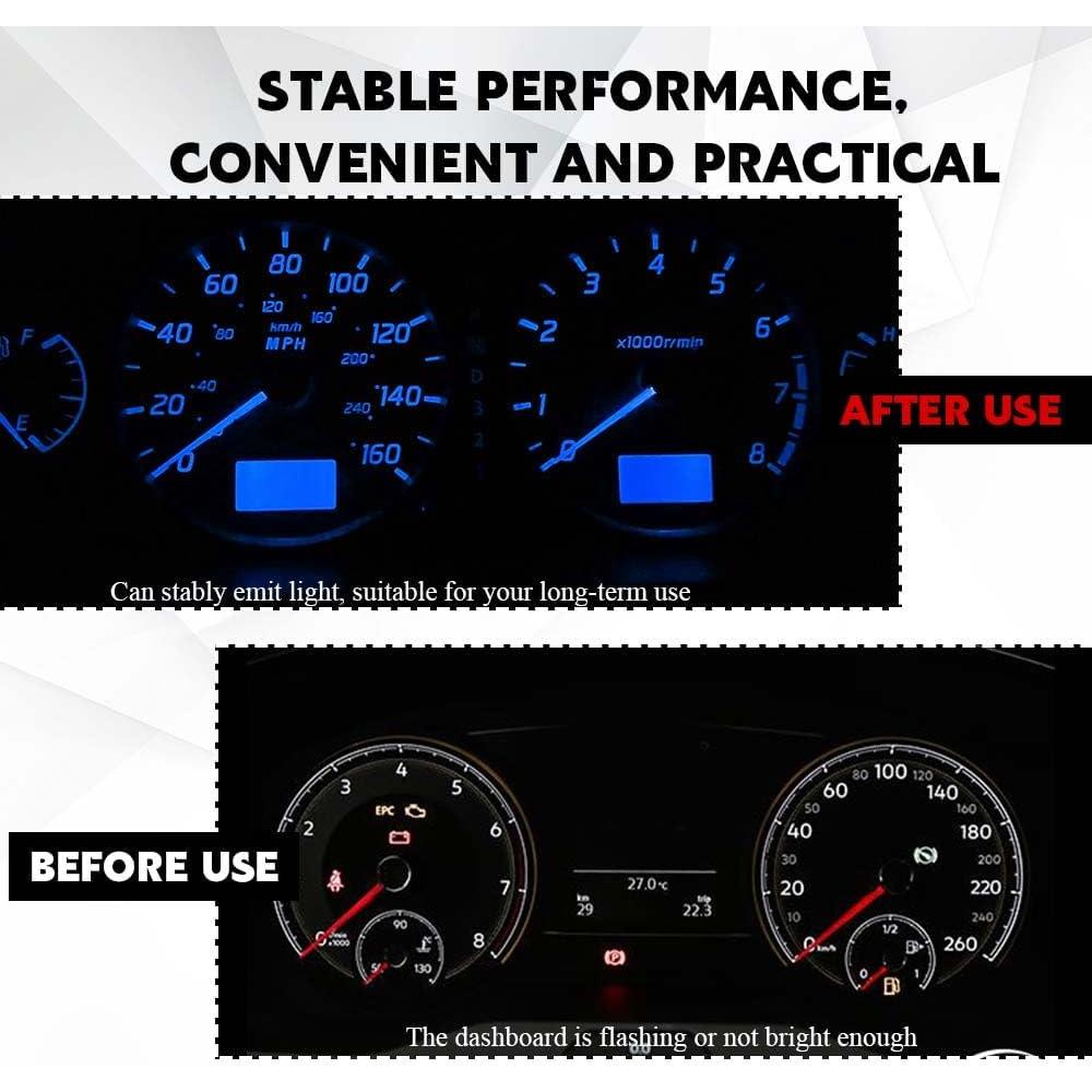 10 Bombillas LED T4.2 HQRNYP 10mm Azul para Tablero de Coche