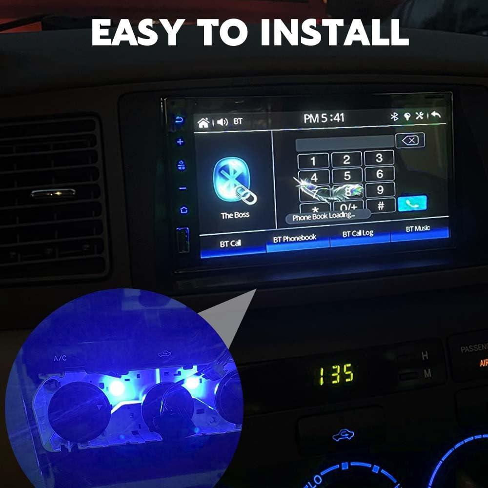 10 Bombillas LED T4.2 HQRNYP 10mm Azul para Tablero de Coche