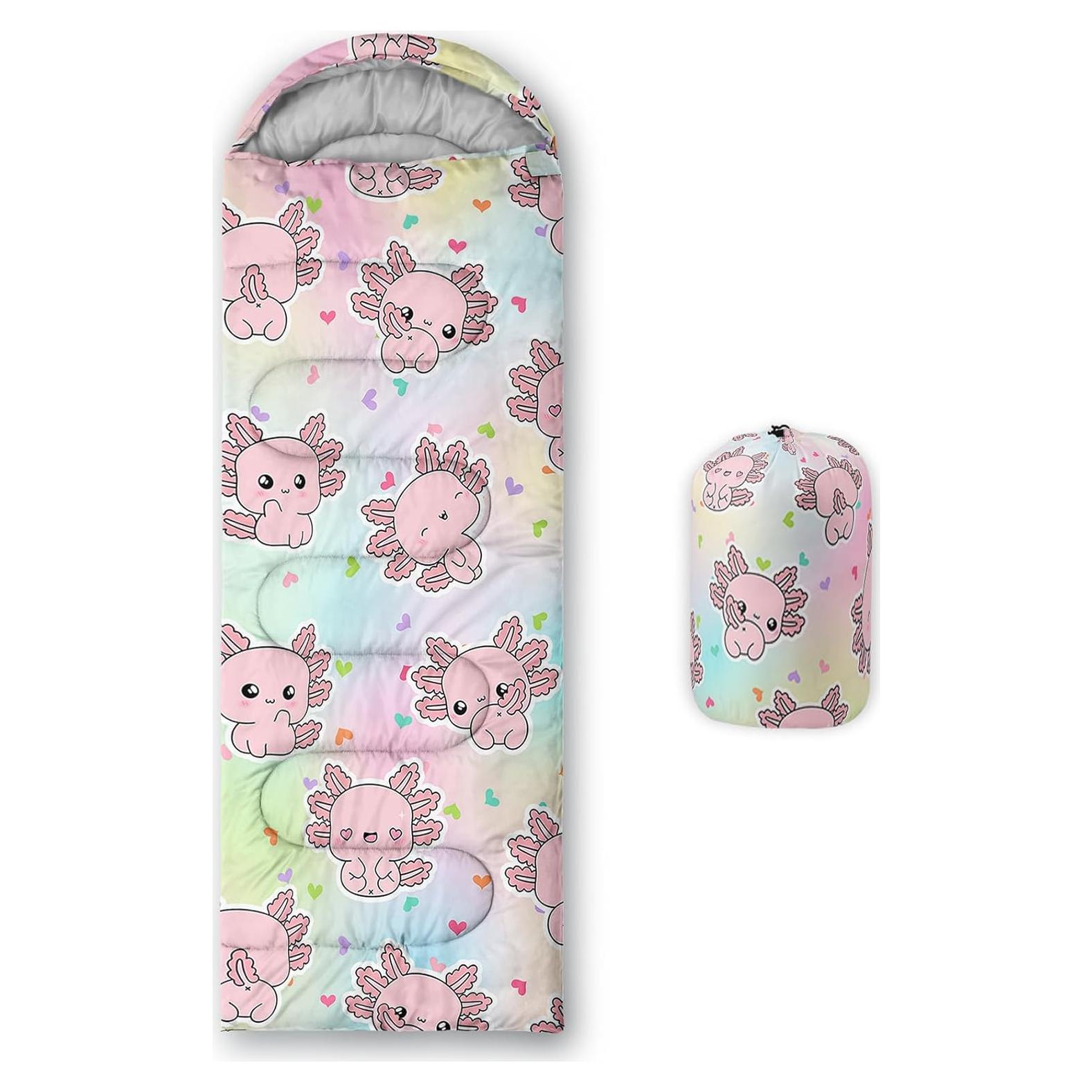 Saco de Dormir AILONEN Axolote 79x229cm Impermeable 3 Estaciones