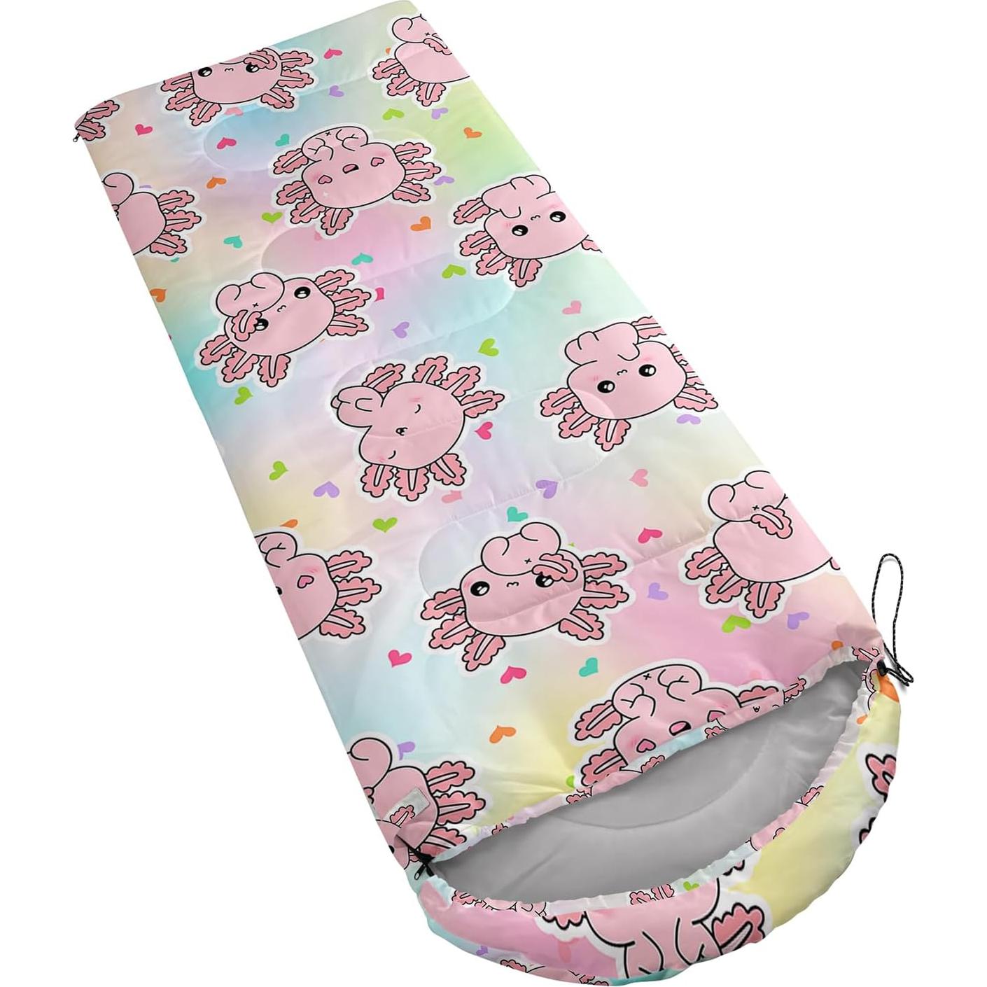 Saco de Dormir AILONEN Axolote 79x229cm Impermeable 3 Estaciones