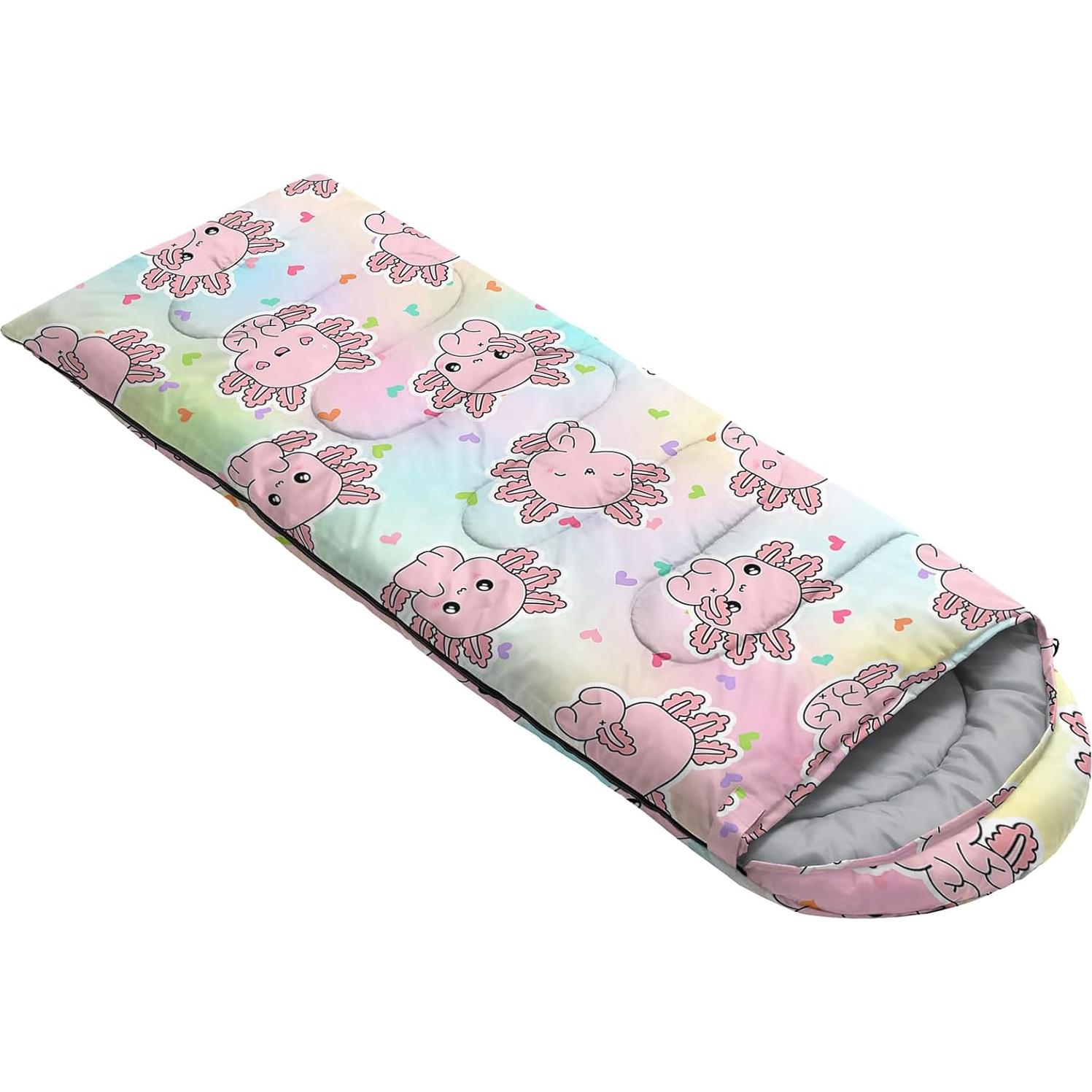 Saco de Dormir AILONEN Axolote 79x229cm Impermeable 3 Estaciones