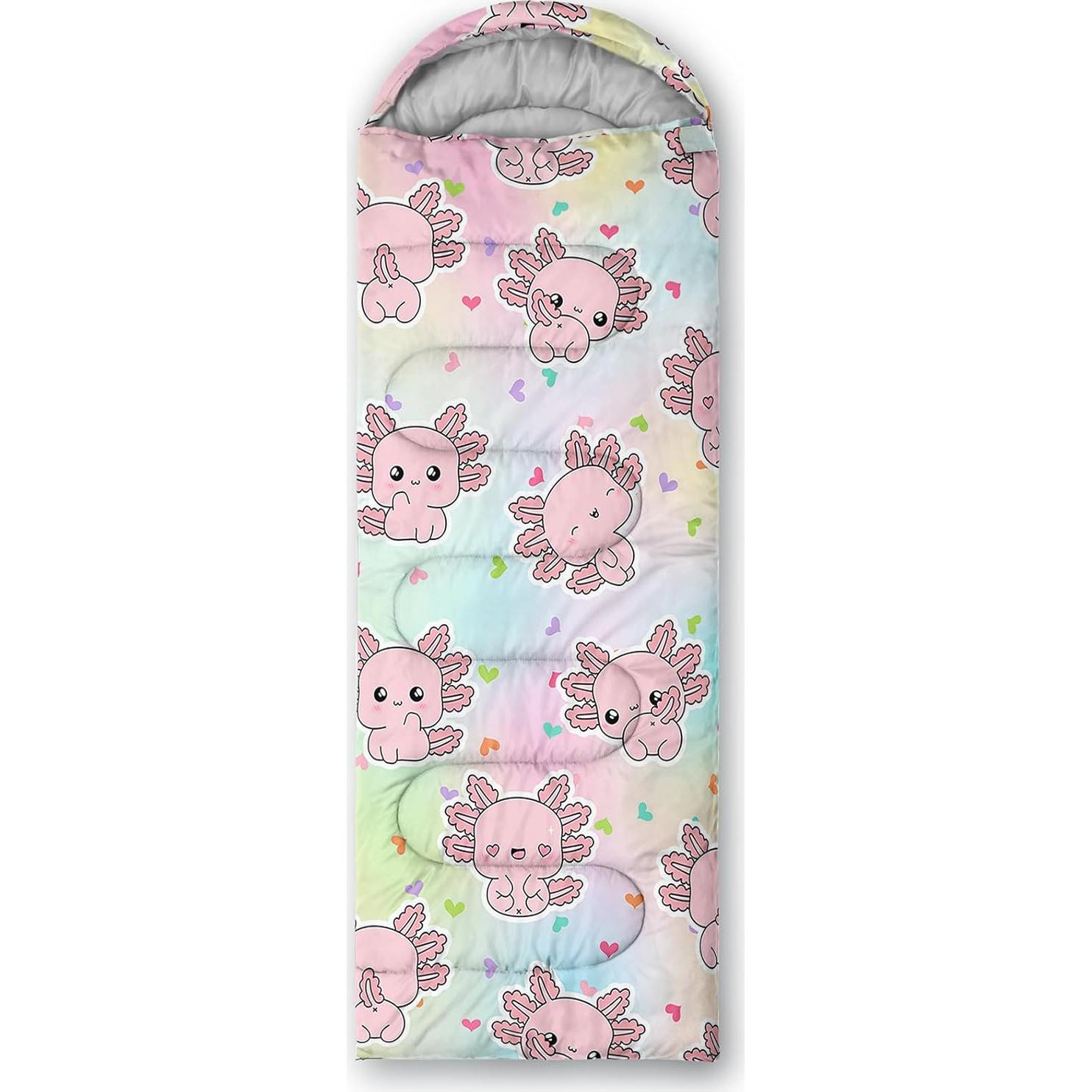 Saco de Dormir AILONEN Axolote 79x229cm Impermeable 3 Estaciones