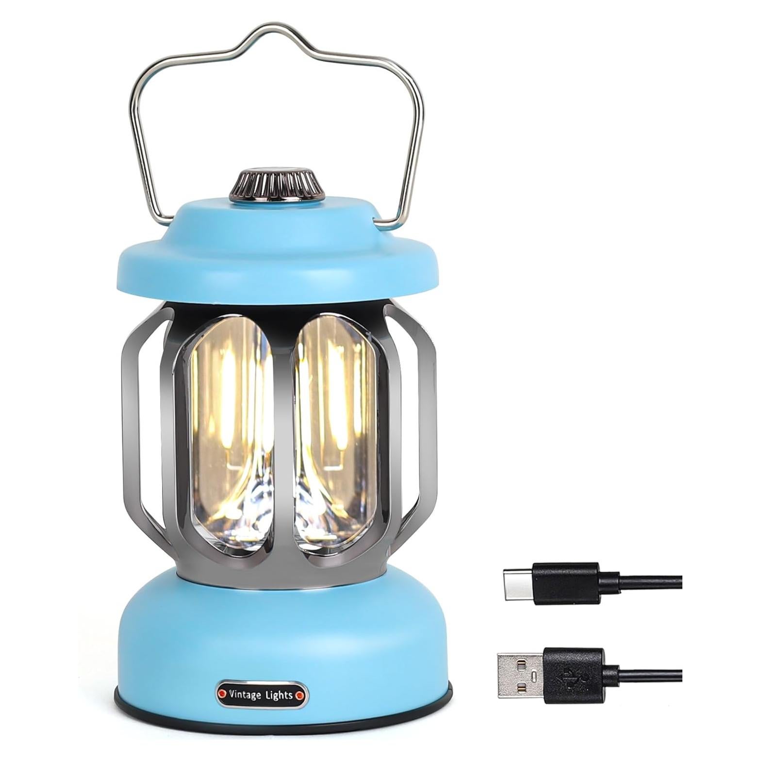 Linterna Retro LED Recargable SEAMAGIC 2000mAh Azul