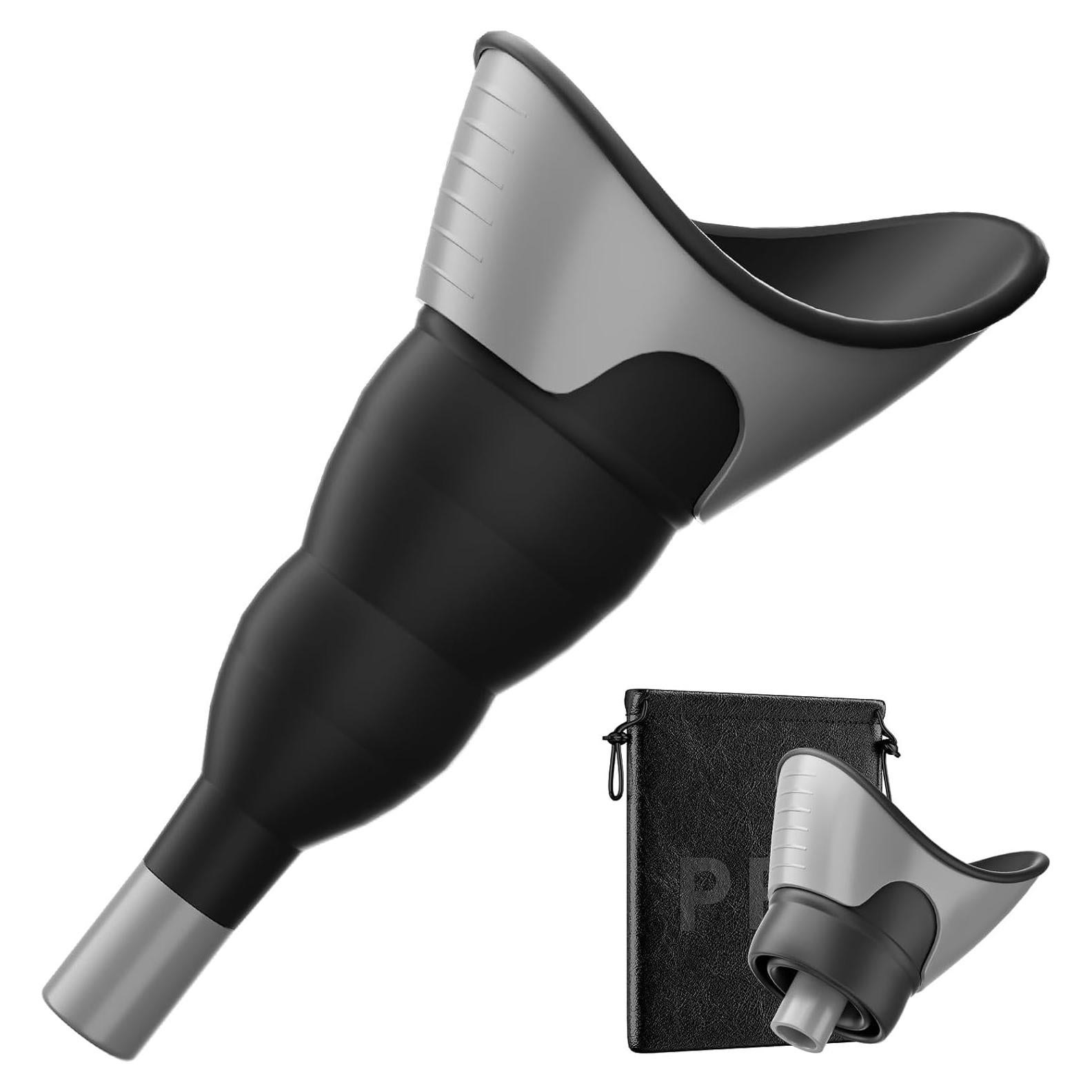 Orinal Femenino Portátil PFP - Silicona Reutilizable Negro