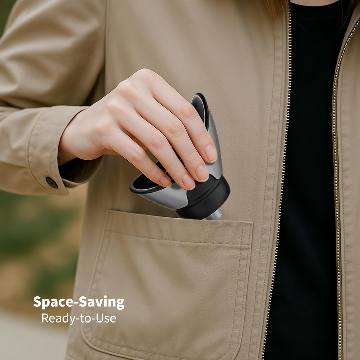 Orinal Femenino Portátil PFP - Silicona Reutilizable Negro