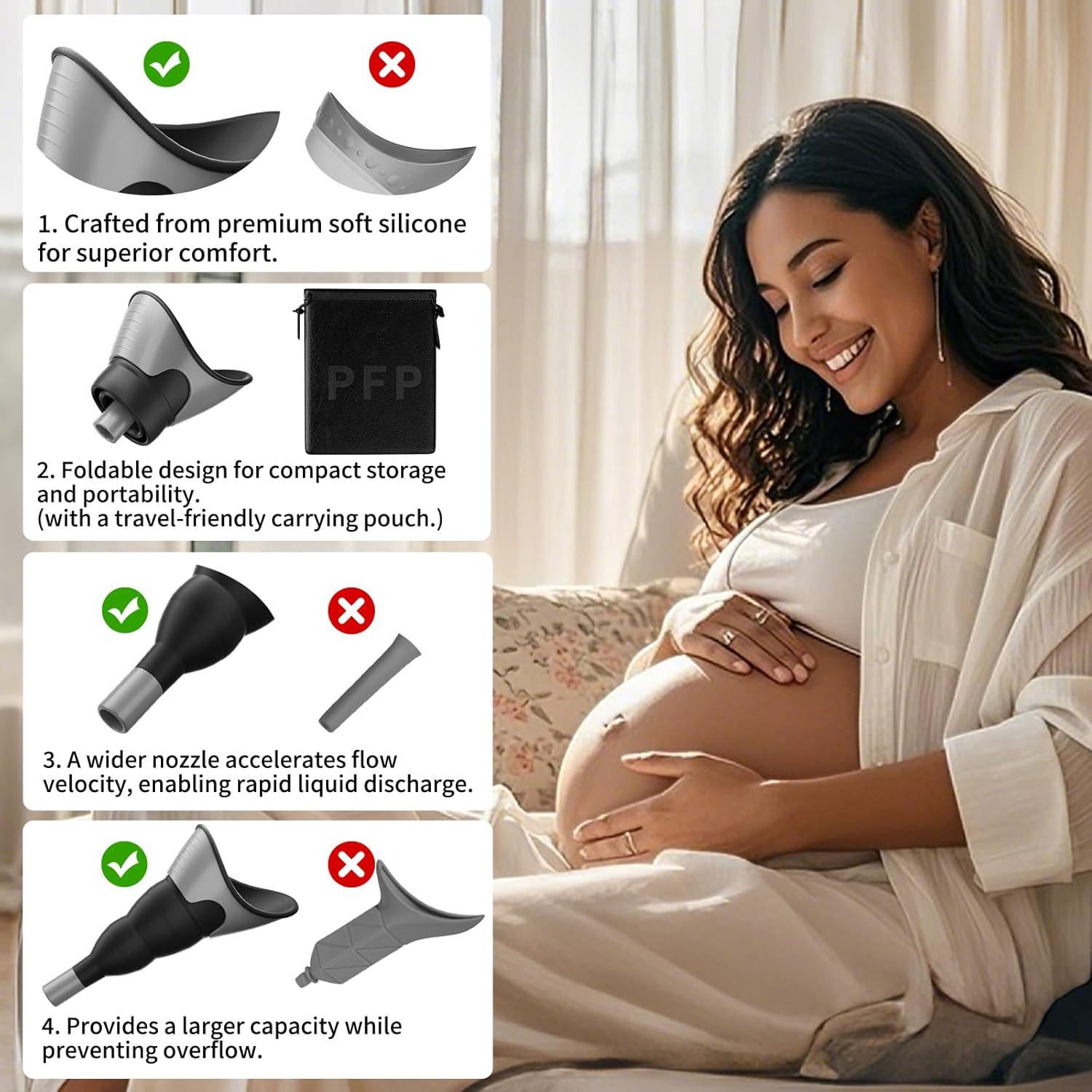 Orinal Femenino Portátil PFP - Silicona Reutilizable Negro