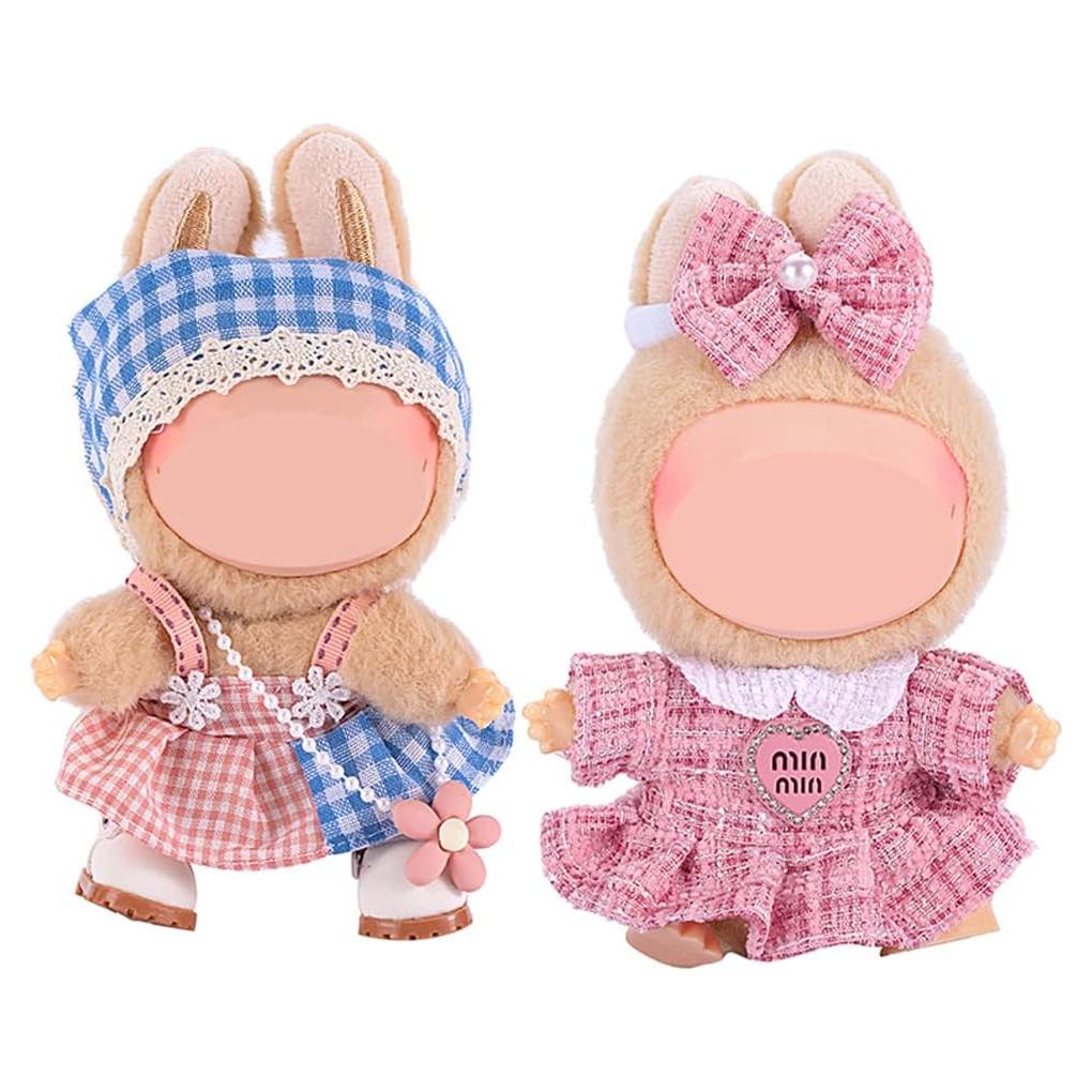 Conjunto de Ropa para Muñeca Labubu 17cm 2pack Rosa