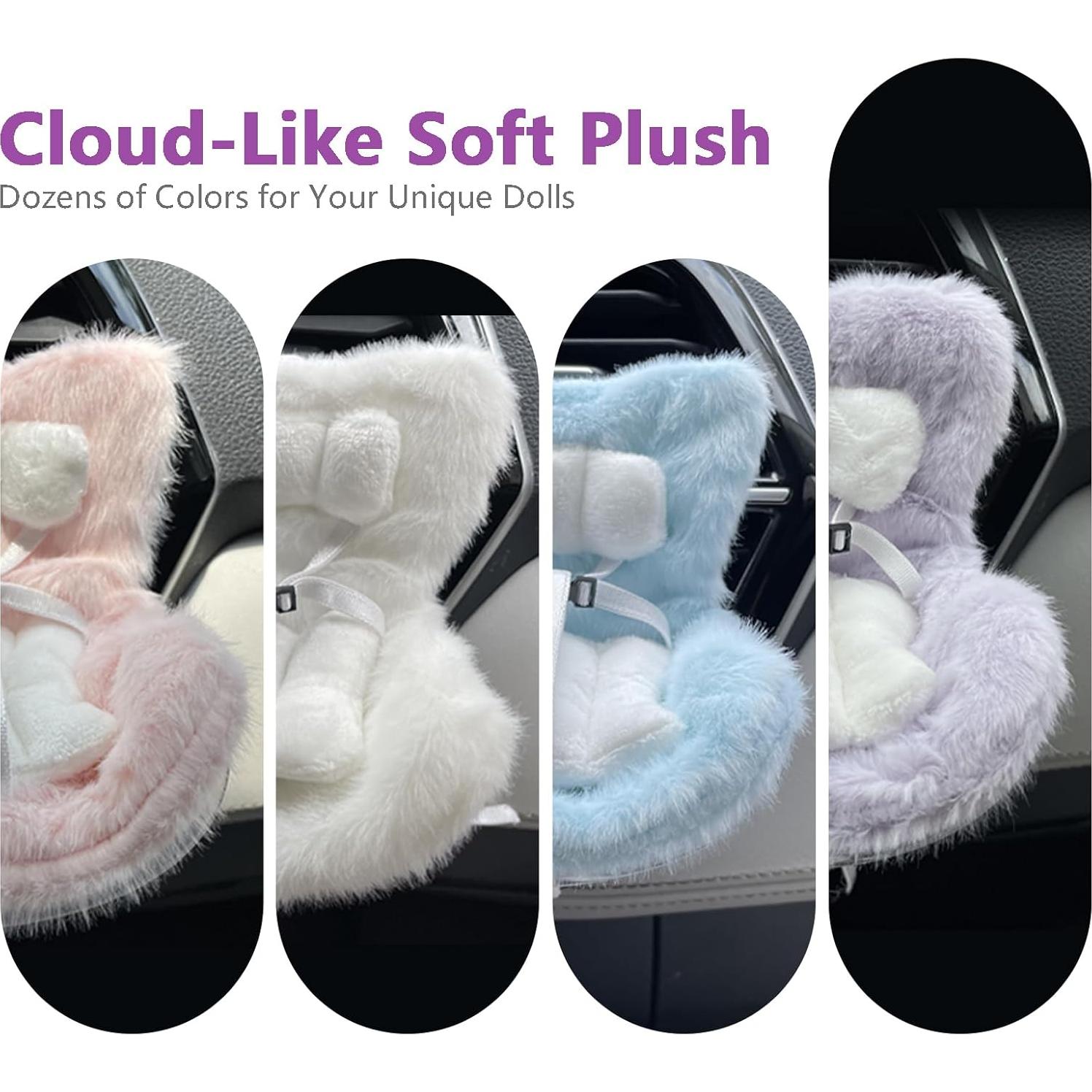 Asiento de Coche para Muñecas Ezcora Beige 7.62cm con Clip