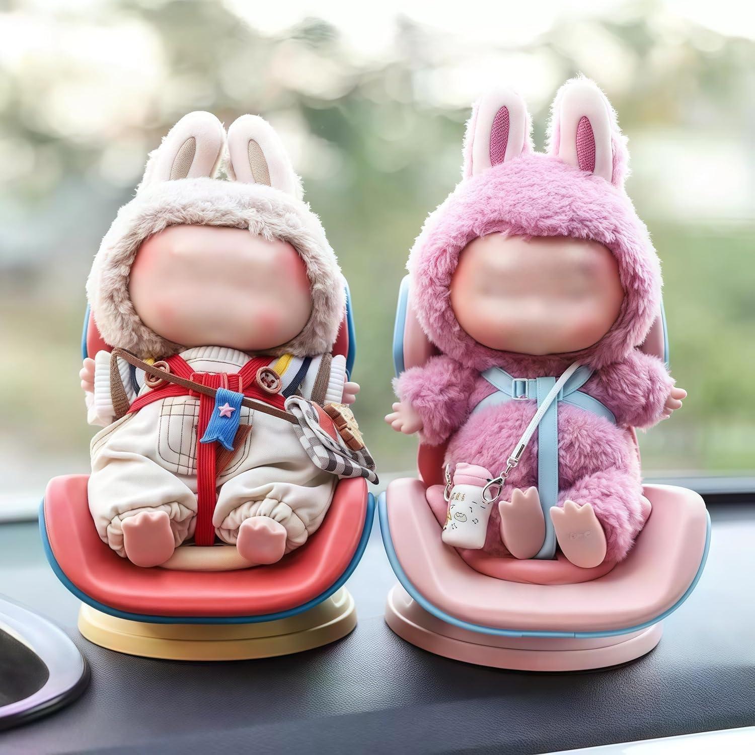 Protector de Asiento de Coche Labubu 15-17cm Verde