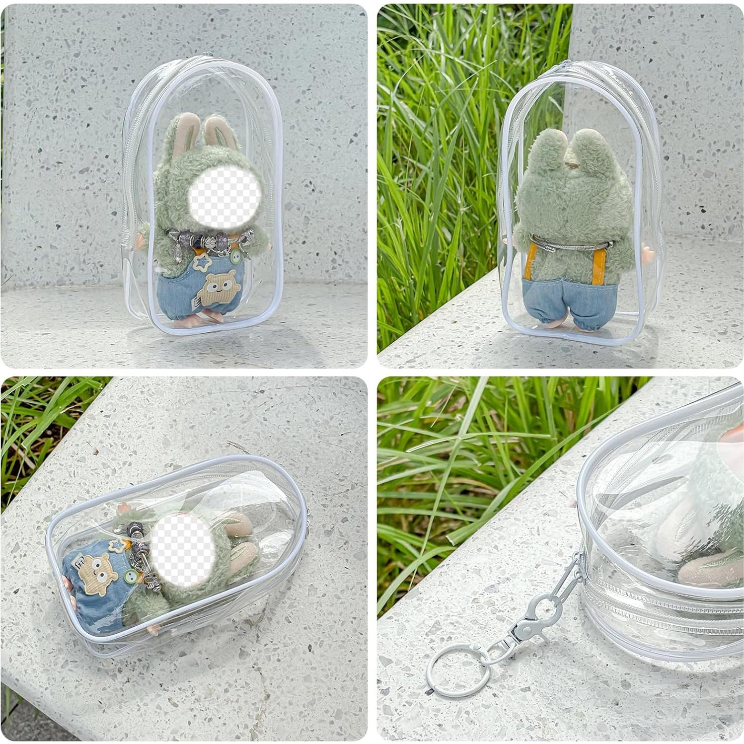 Estuche de exhibición PVC para muñecas de peluche 17cm - Blanco