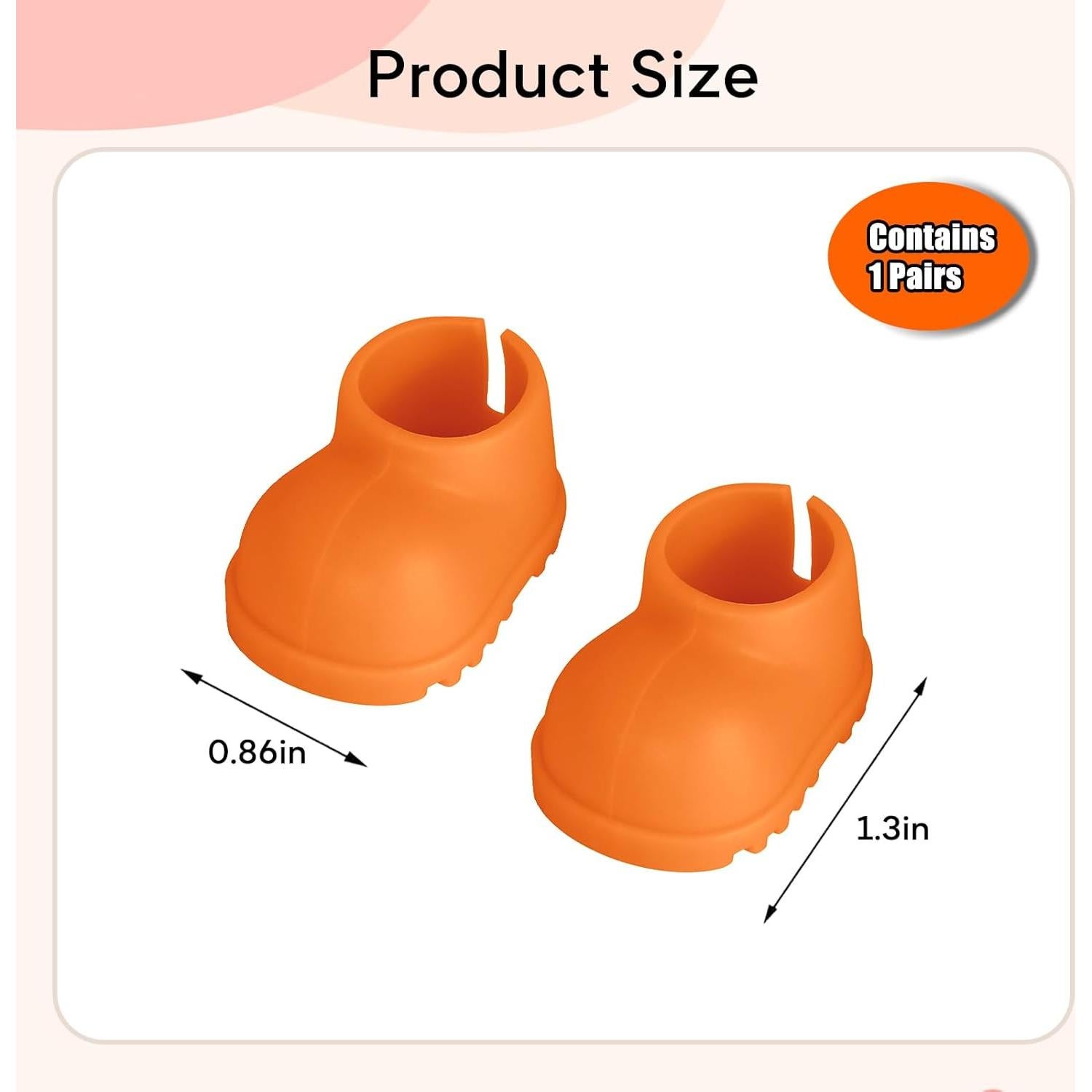 Zapatos de Muñeca Sunla Naranja 17cm Silicona Antideslizante