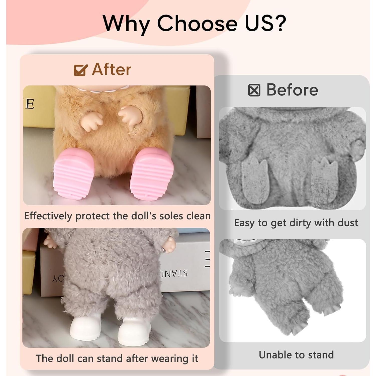 Zapatos de Muñeca Sunla Naranja 17cm Silicona Antideslizante