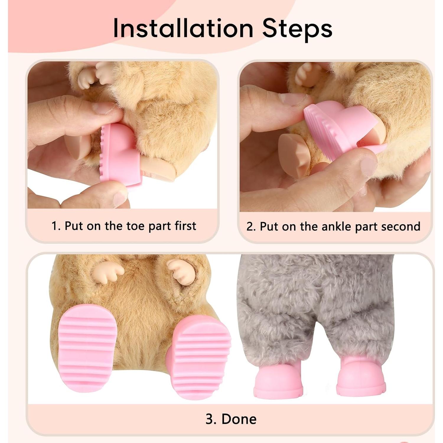 Zapatos de Muñeca Sunla Naranja 17cm Silicona Antideslizante