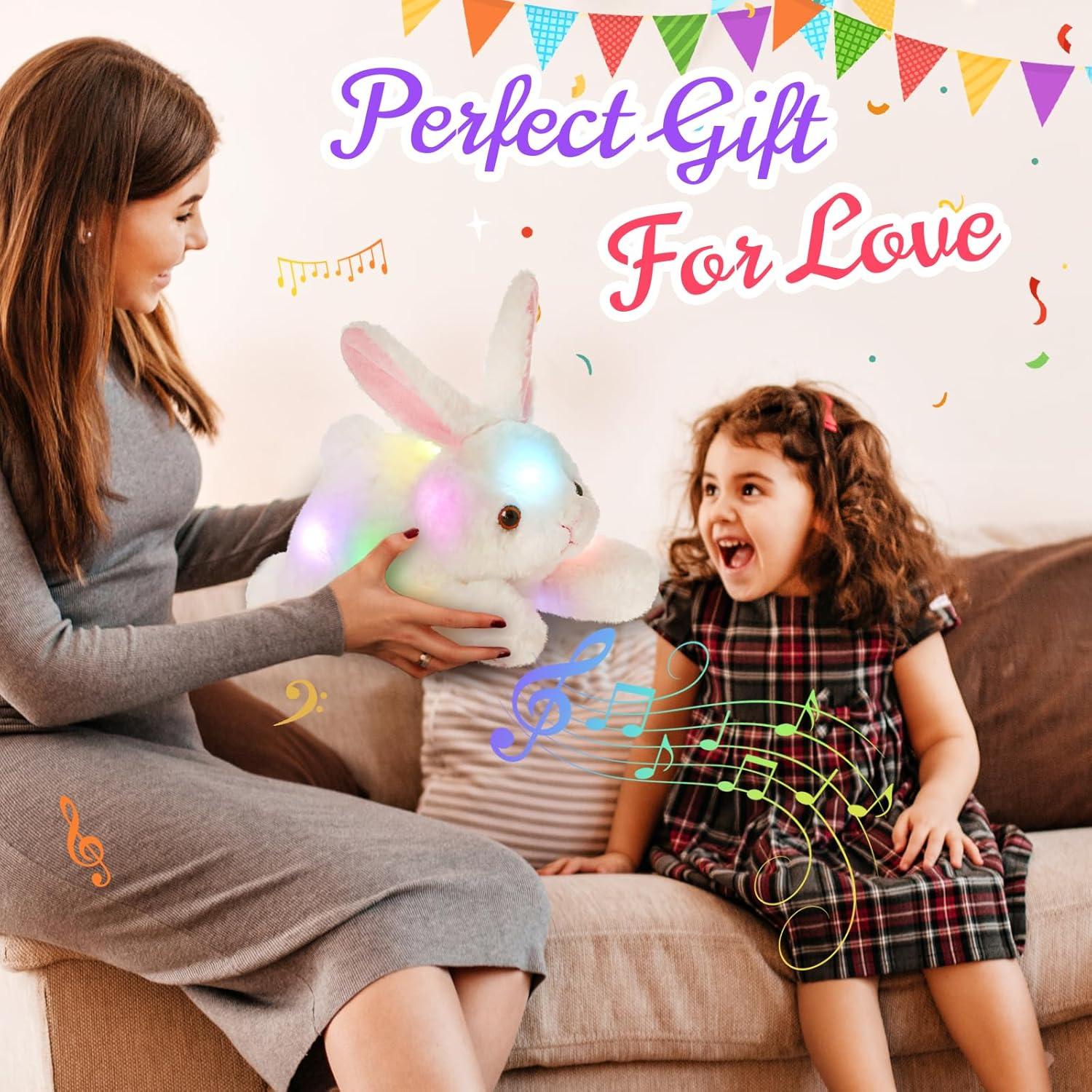 Conejo de Peluche Musical Brilla en la Oscuridad 35.56 cm SpecialYou