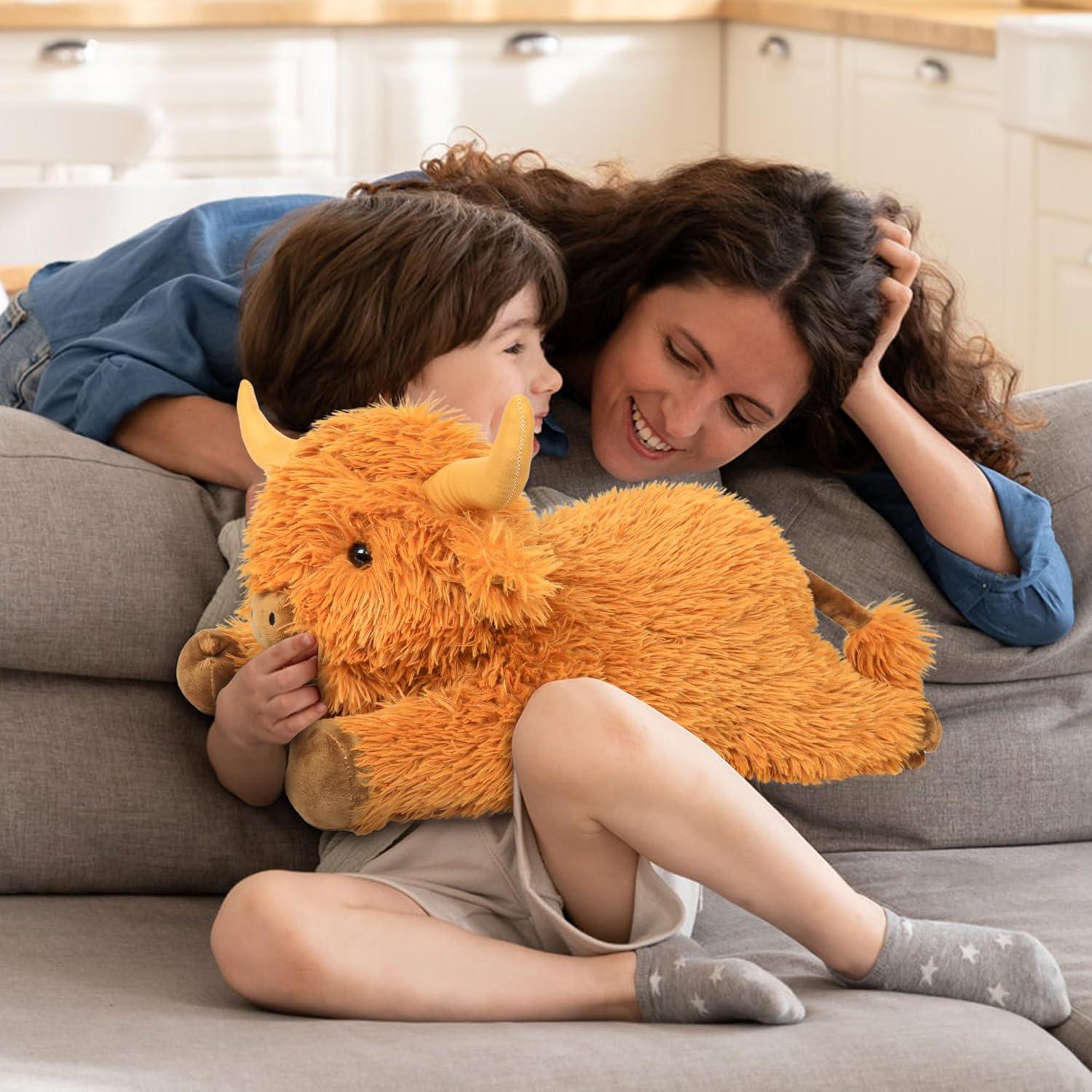 Vaca de las Tierras Altas Peluche con Peso 61 cm E-Tech