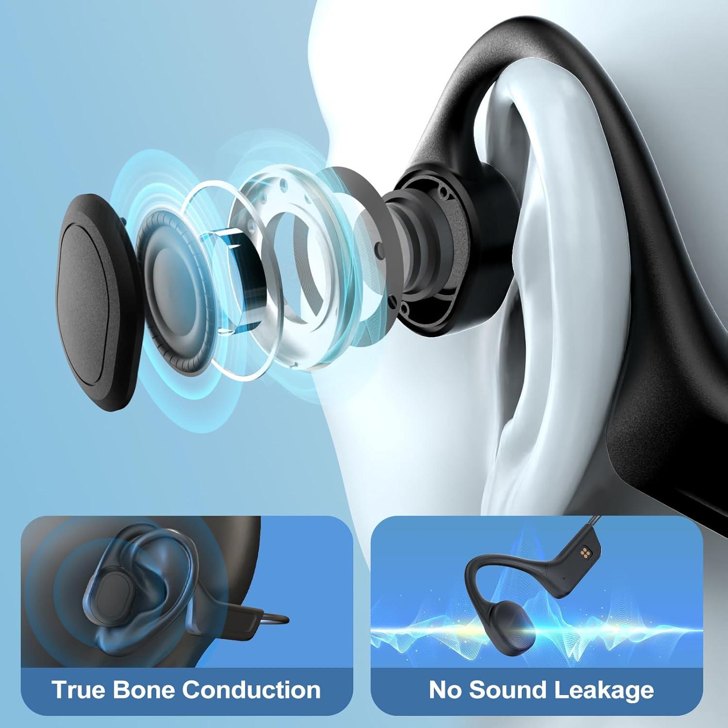 Auriculares de Conducción Ósea Bluetooth 5.3 IP68 SilisoundTek