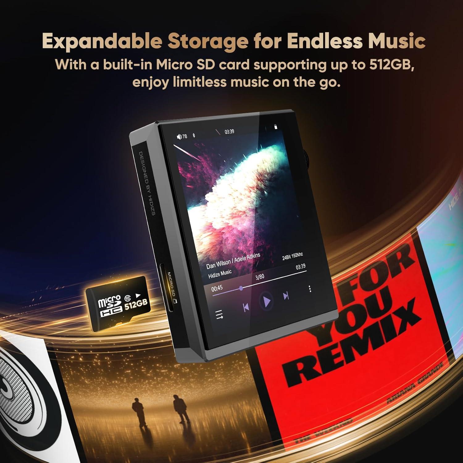 Reproductor MP3 Hidizs AP80 Pro-X Bluetooth DSD256 72g