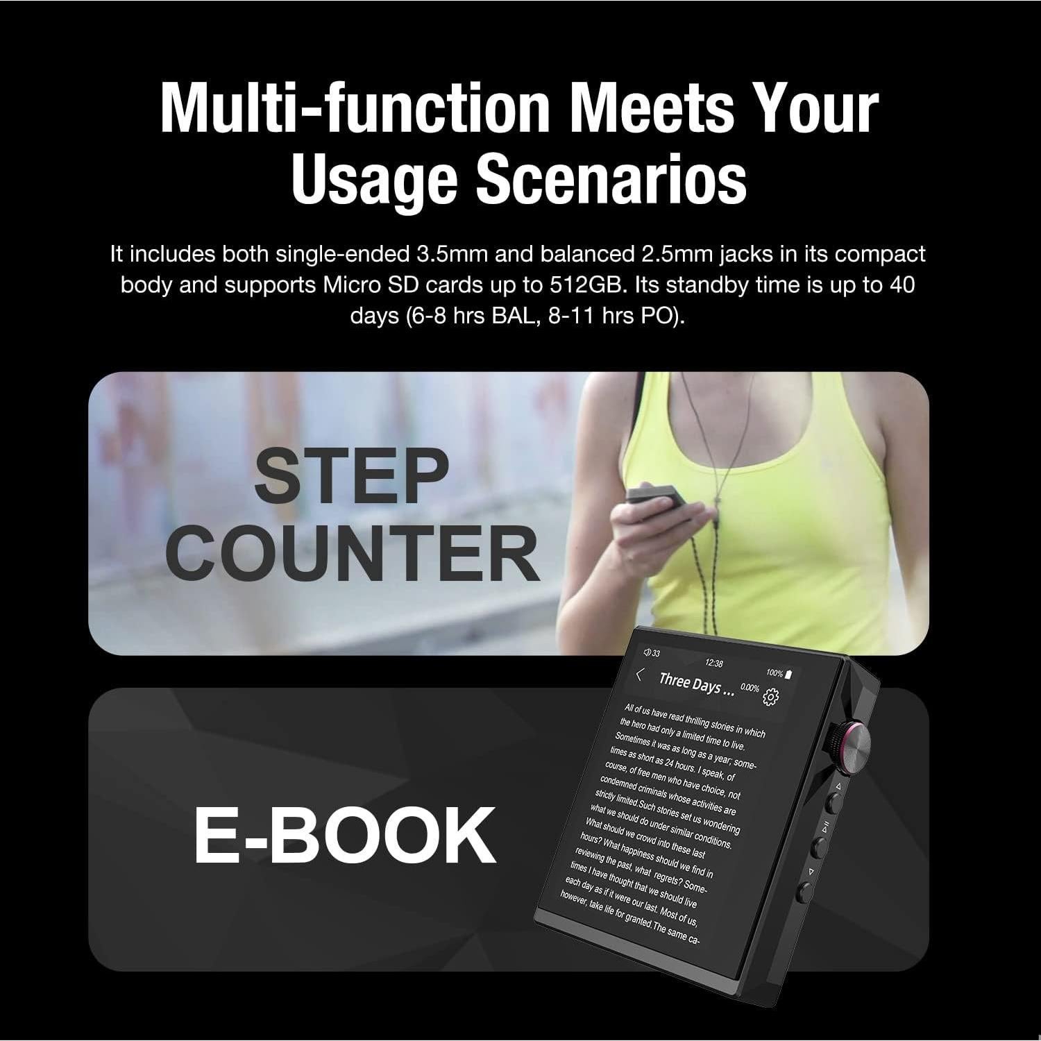 Reproductor MP3 Hidizs AP80 Pro-X Bluetooth DSD256 72g