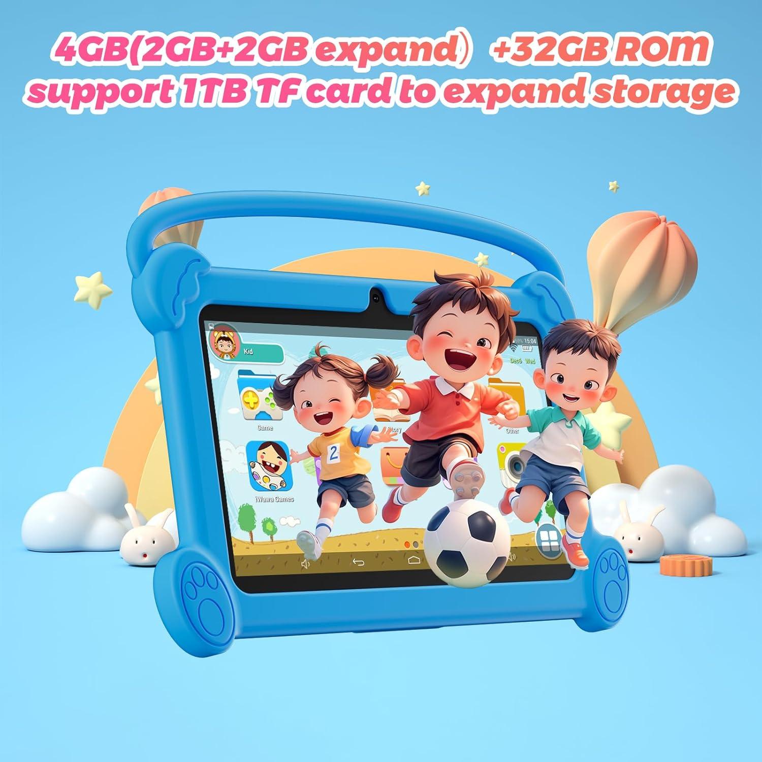 Tablet Infantil DIGITHINK 7" Azul, 4GB RAM, 32GB, Android