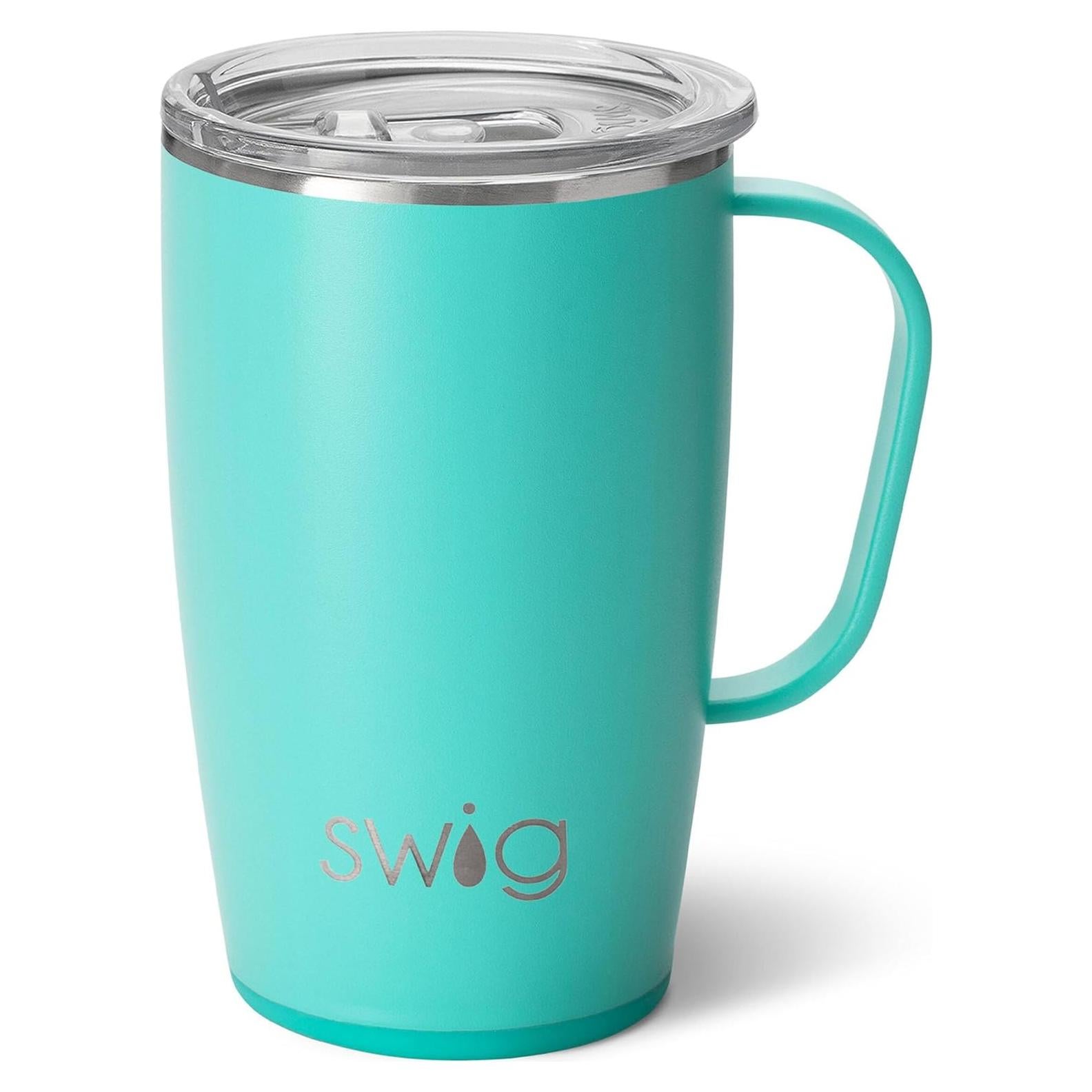 Taza de Viaje 18oz Swig Life Aqua Aislada con Asa y Tapa