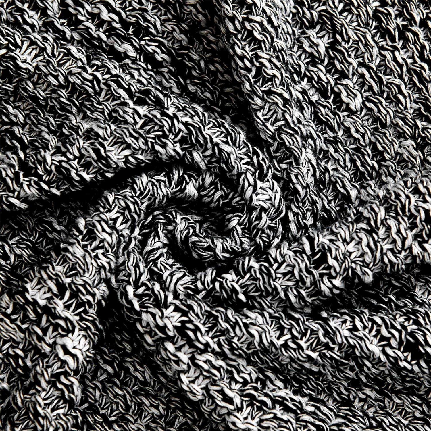 Manta de punto negra Longhui 129x160 cm 100% algodón