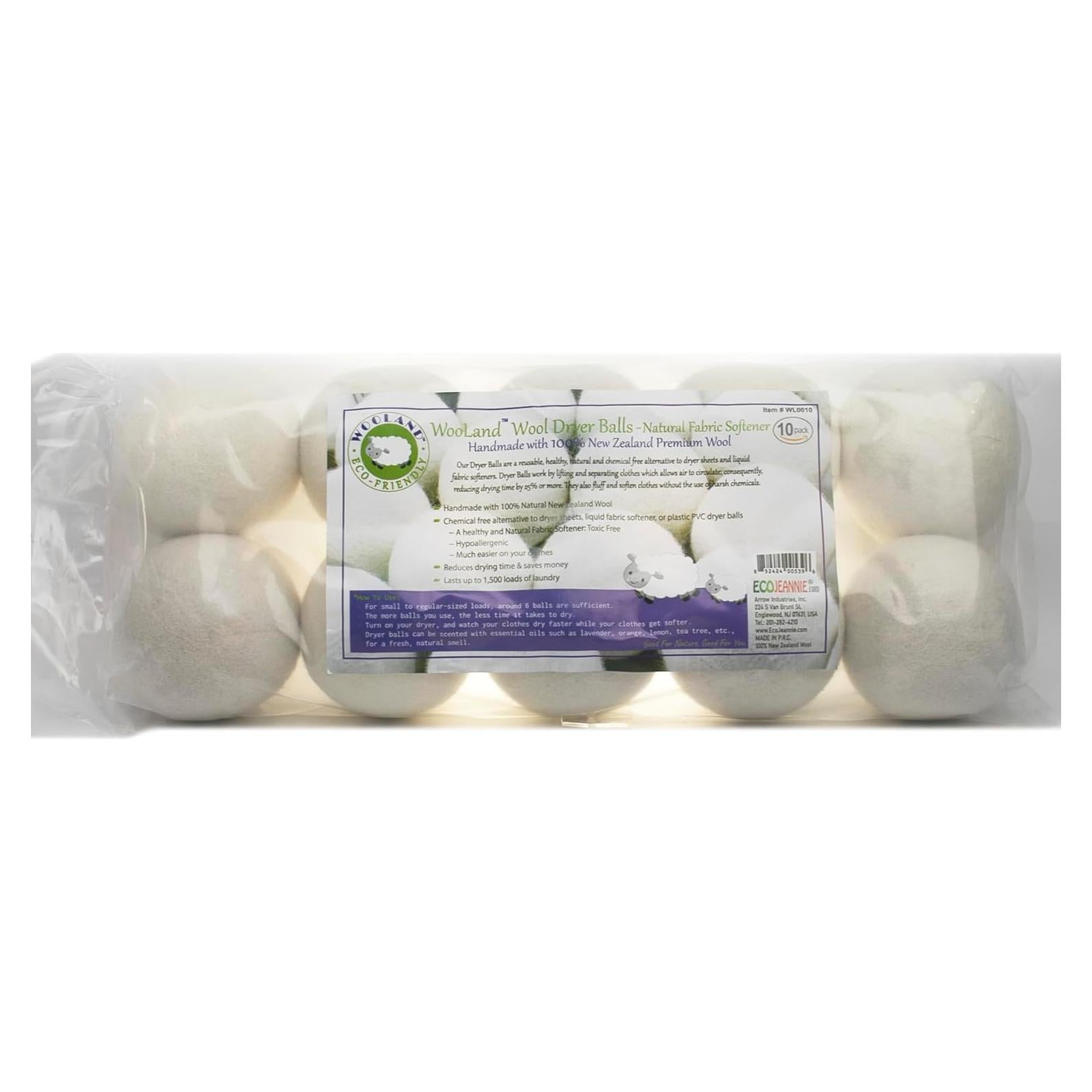 Bolas de Secado de Lana 100% Orgánica Wooland - 10 Unidades