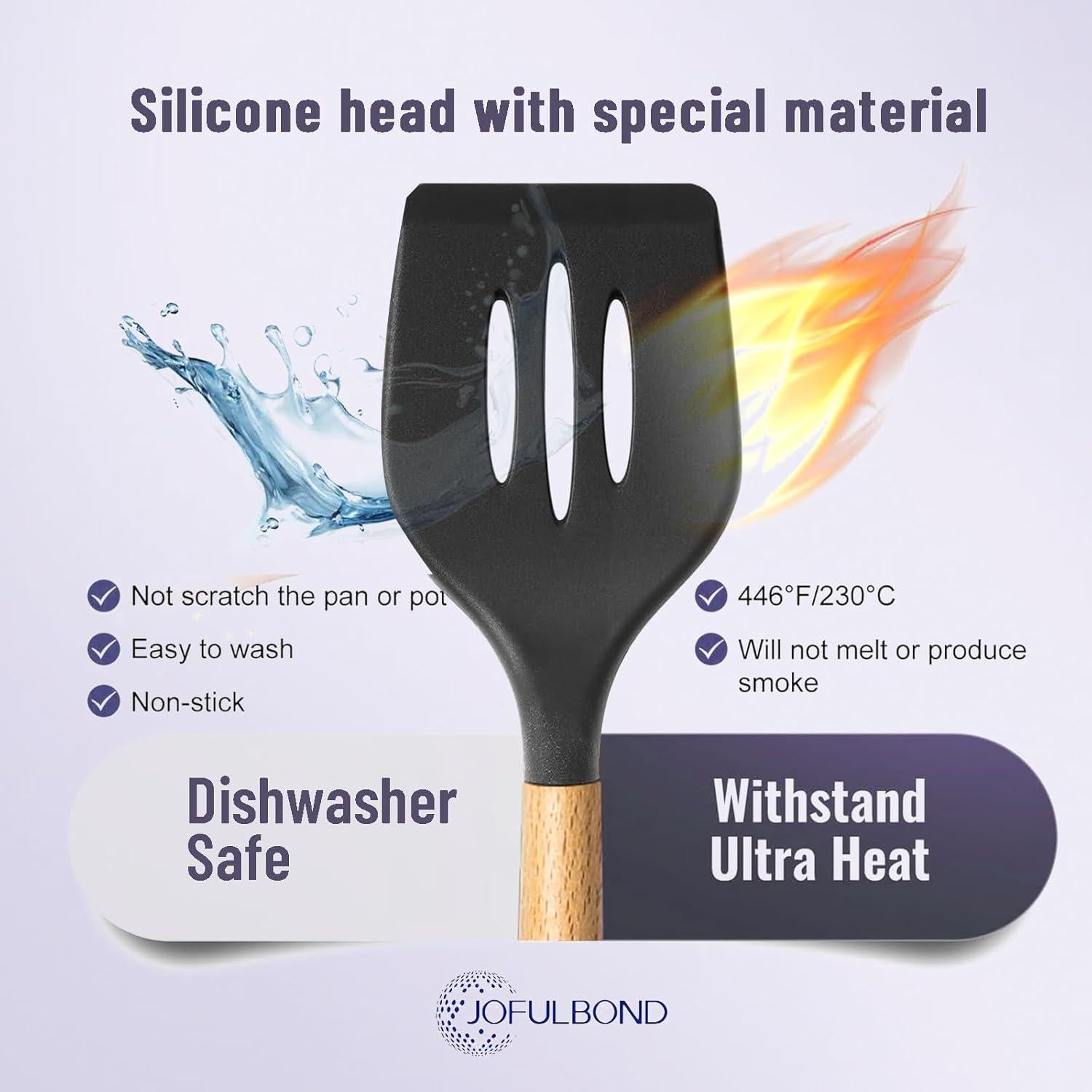 Juego de Utensilios de Cocina de Silicona JOFULBOND 33 pzas