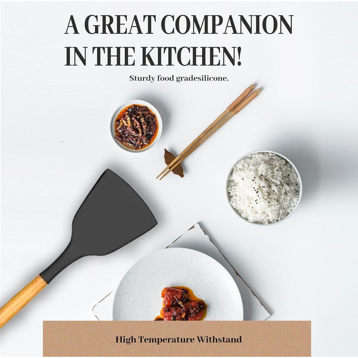 Juego de Utensilios de Cocina de Silicona JOFULBOND 33 pzas