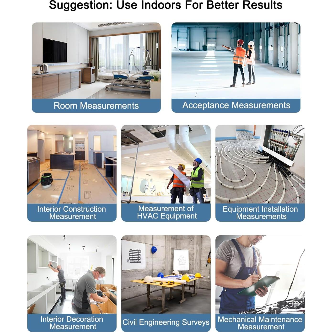 Medidor de Distancia Láser WELLRAY 150m con Sensor de Ángulo