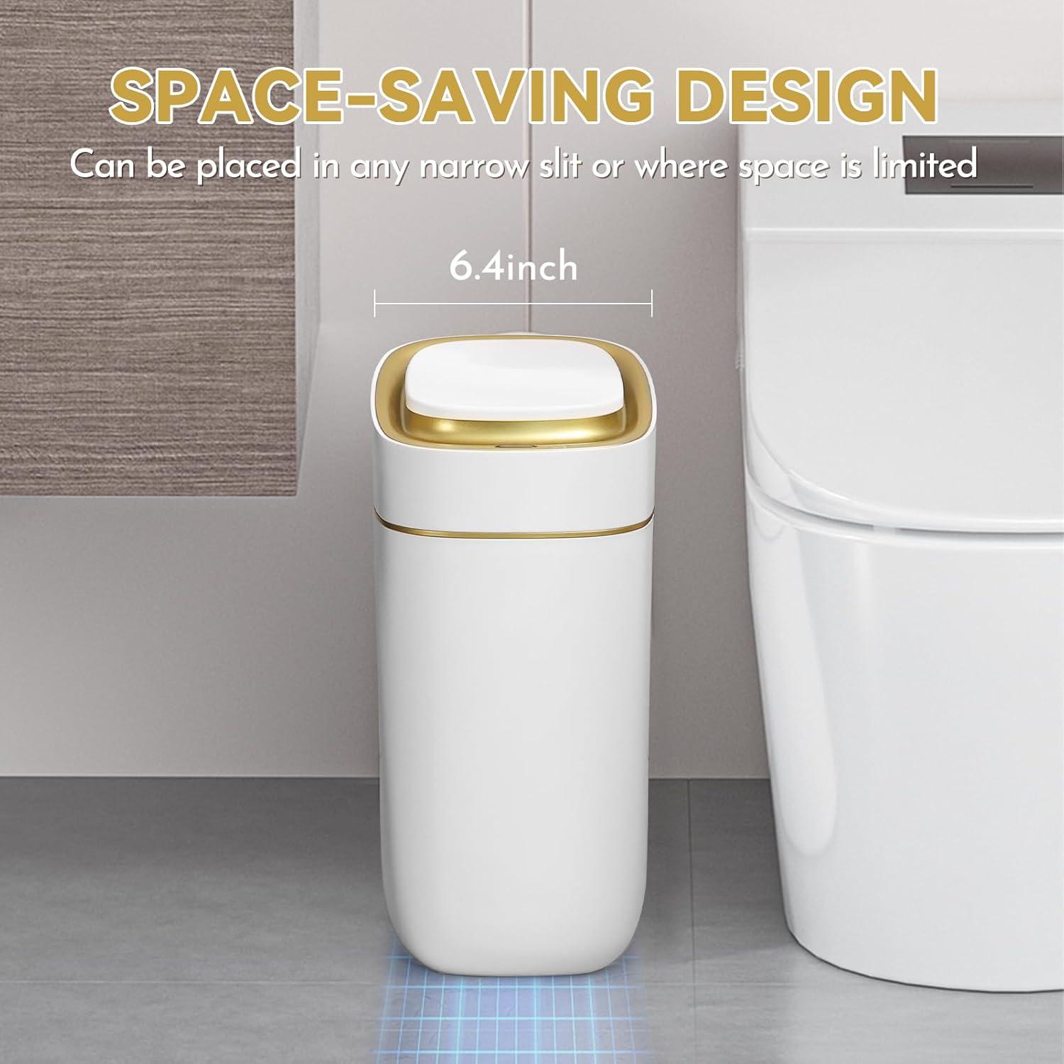 Papelera Automática ELPHECO 9L con Sensor Dorado IPX5