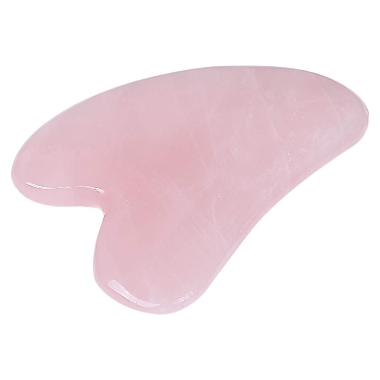 Piedra Gua Sha de Cuarzo Rosa Loveliome - Masaje Facial y Corporal