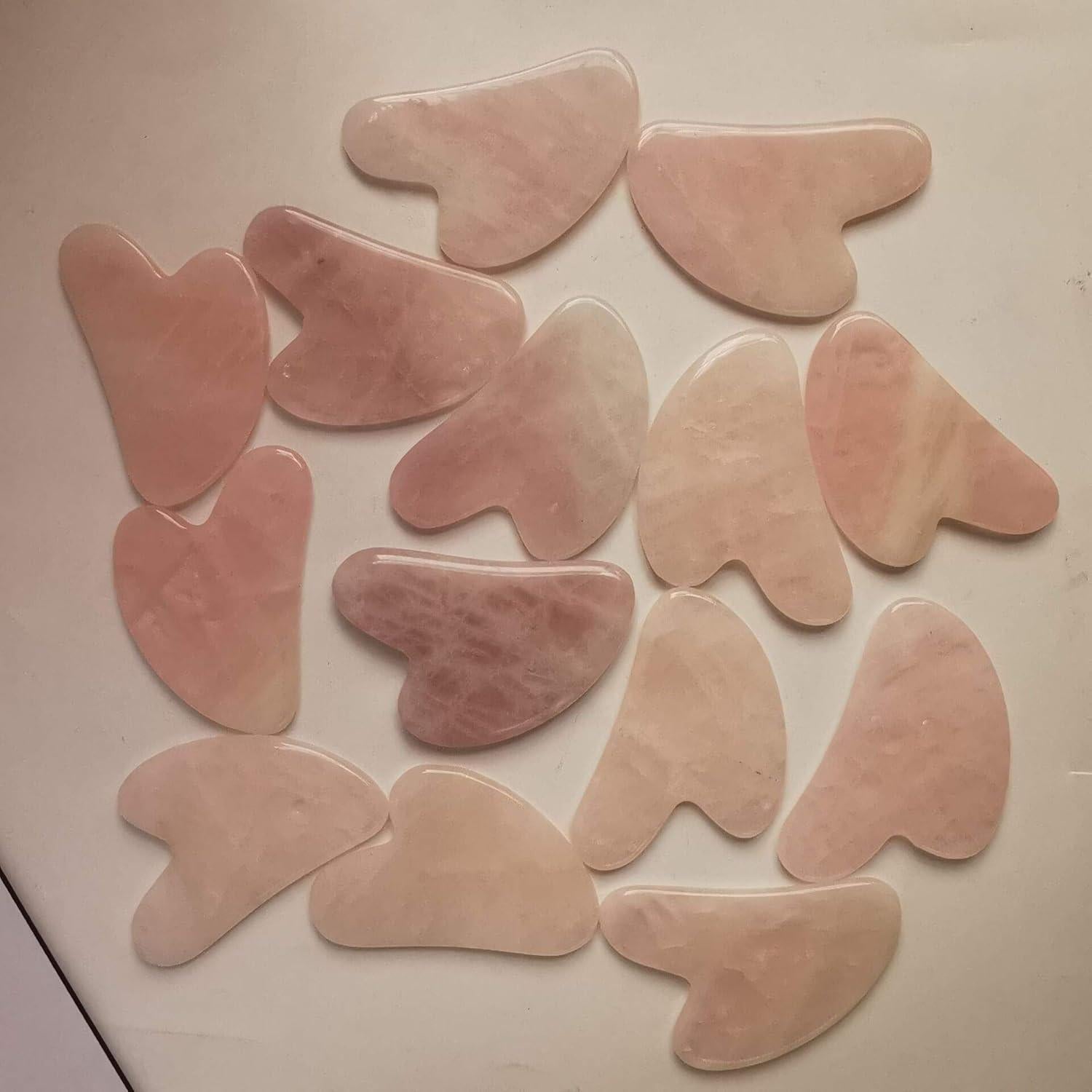 Piedra Gua Sha de Cuarzo Rosa Loveliome - Masaje Facial y Corporal