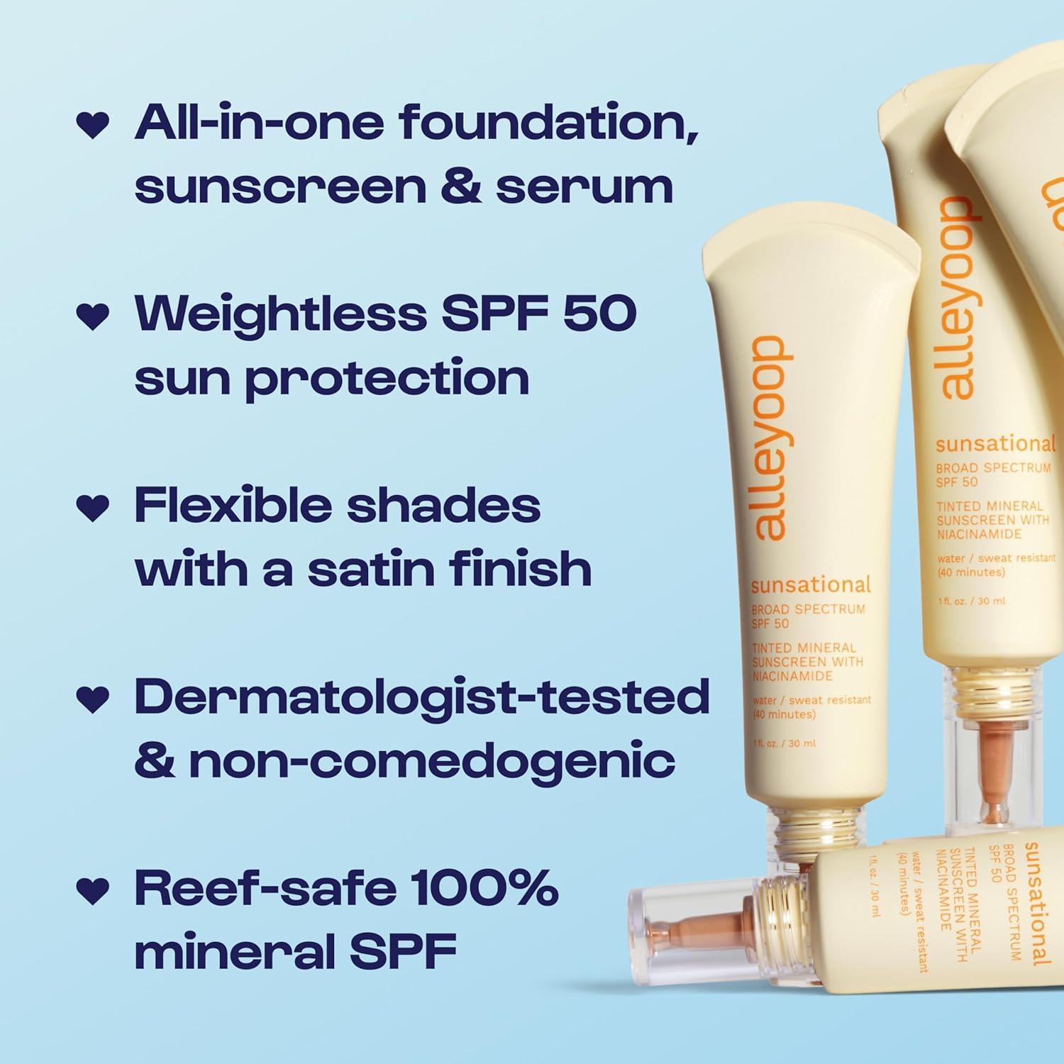 Hidratante Tinte Alleyoop Sunsational SPF 50 - Vegano