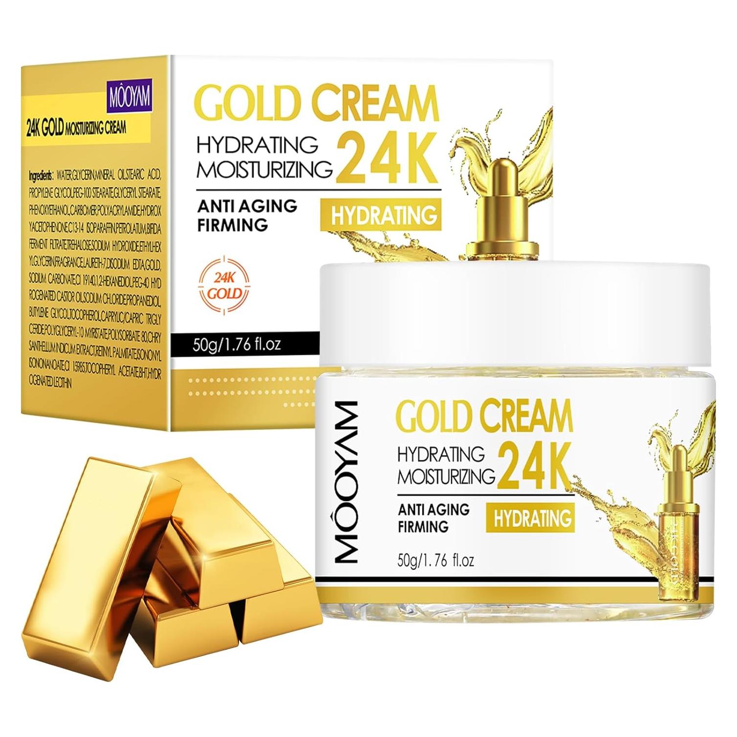 Crema Hidratante Facial GUOYAOLIFU Oro 24k 48g - Todo Tipo de Piel