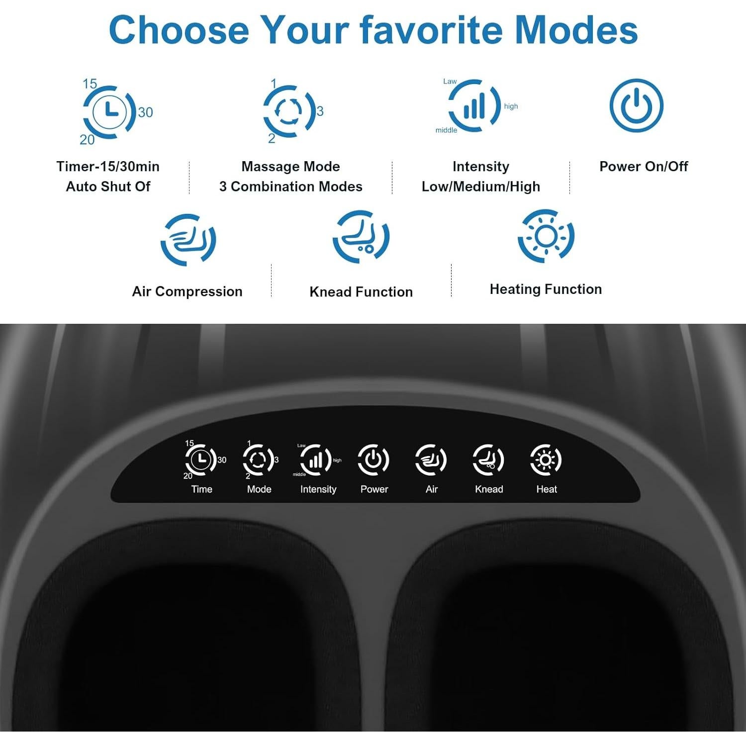 Masajeador de pies Shiatsu WERTYI con calor y control remoto