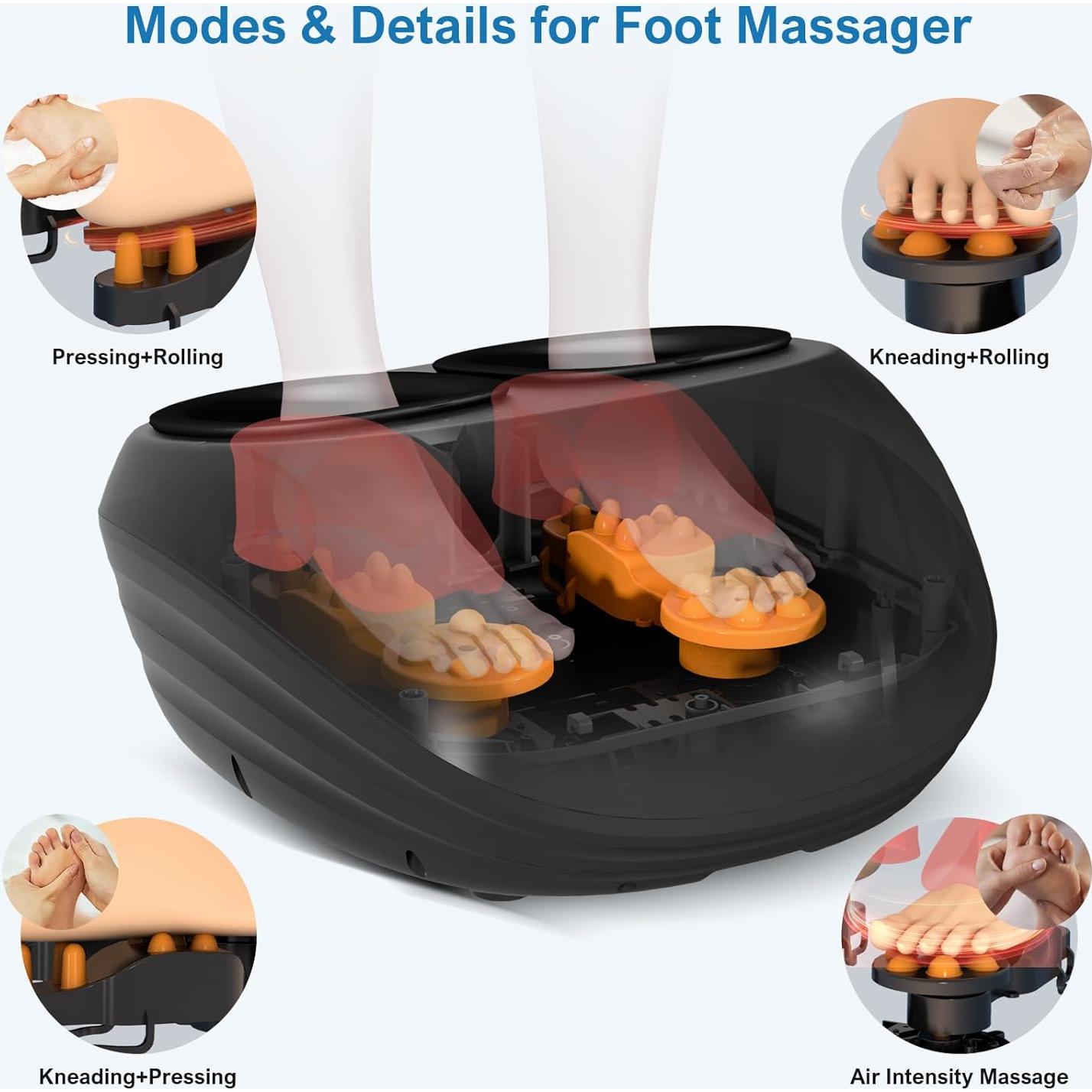 Masajeador de pies Shiatsu WERTYI con calor y control remoto