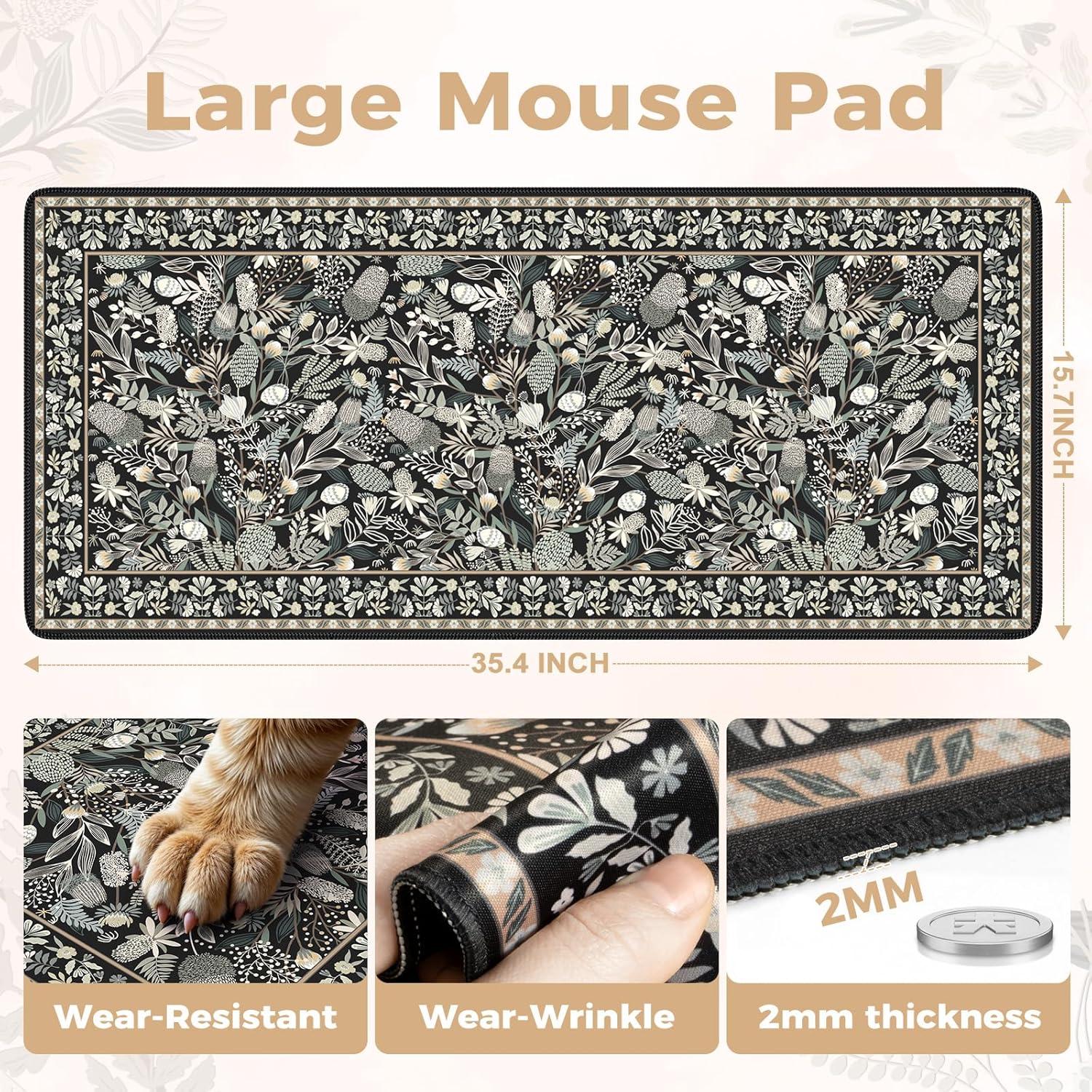 Alfombrilla de Escritorio Grande iCasso Negra 101.6x228.6 cm