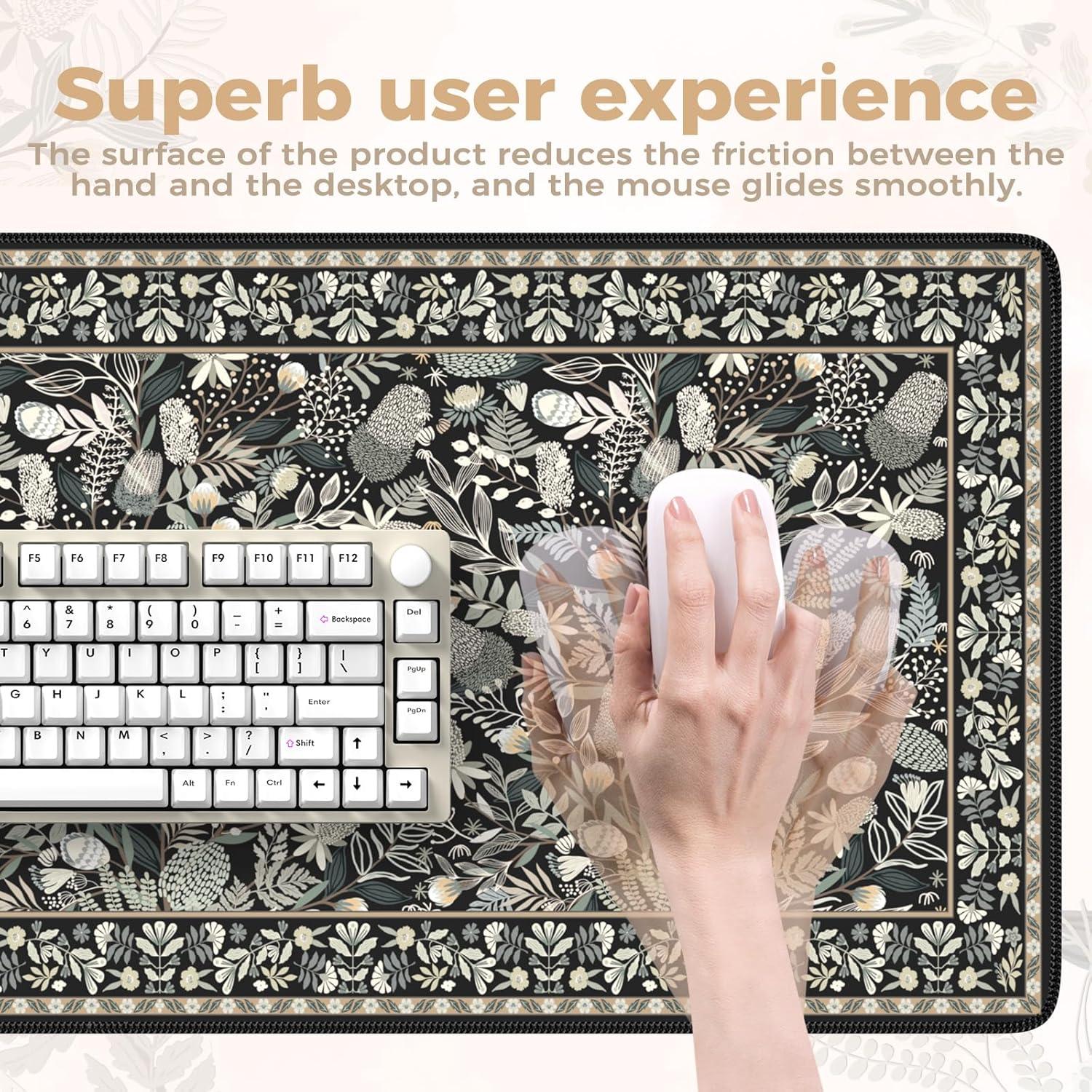 Alfombrilla de Escritorio Grande iCasso Negra 101.6x228.6 cm