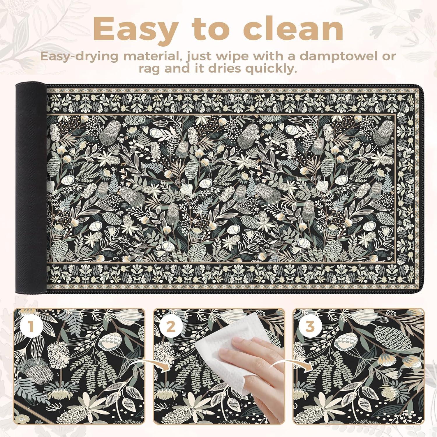 Alfombrilla de Escritorio Grande iCasso Negra 101.6x228.6 cm