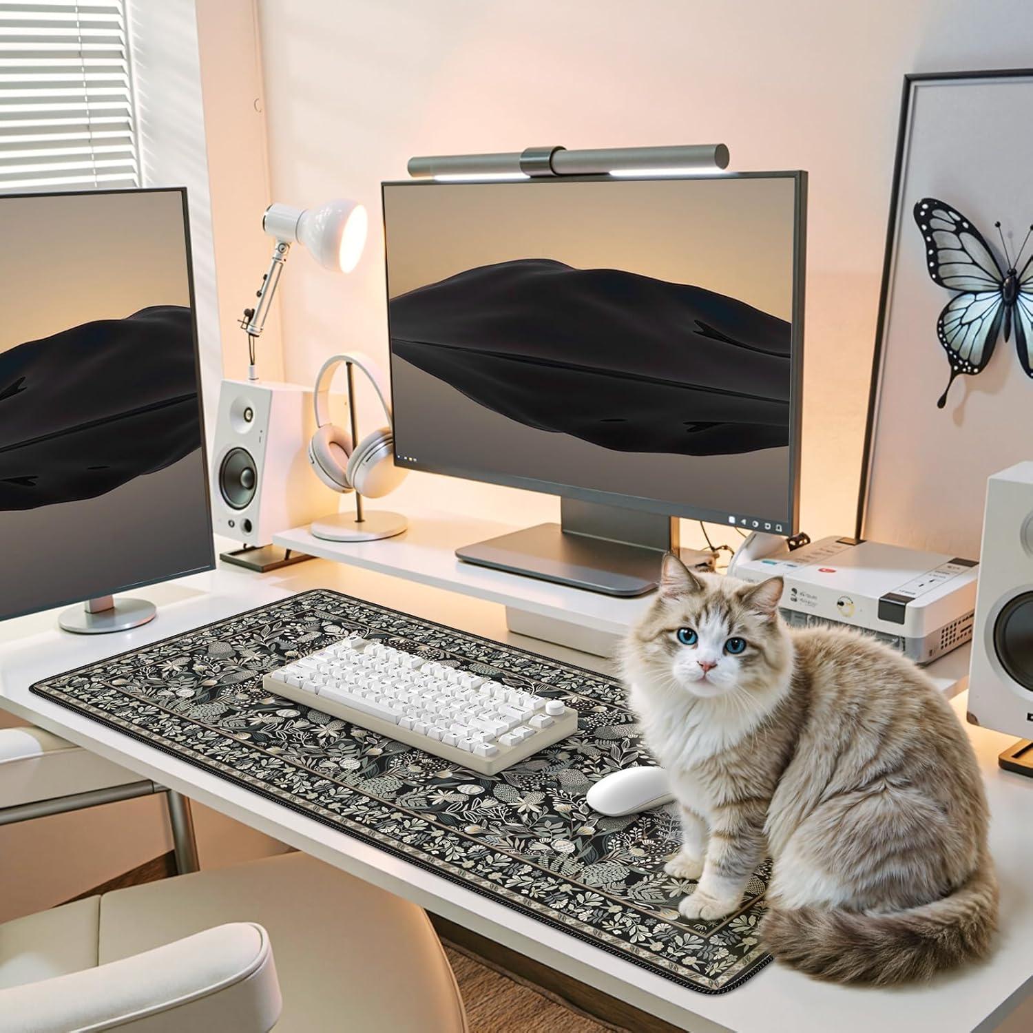 Alfombrilla de Escritorio Grande iCasso Negra 101.6x228.6 cm