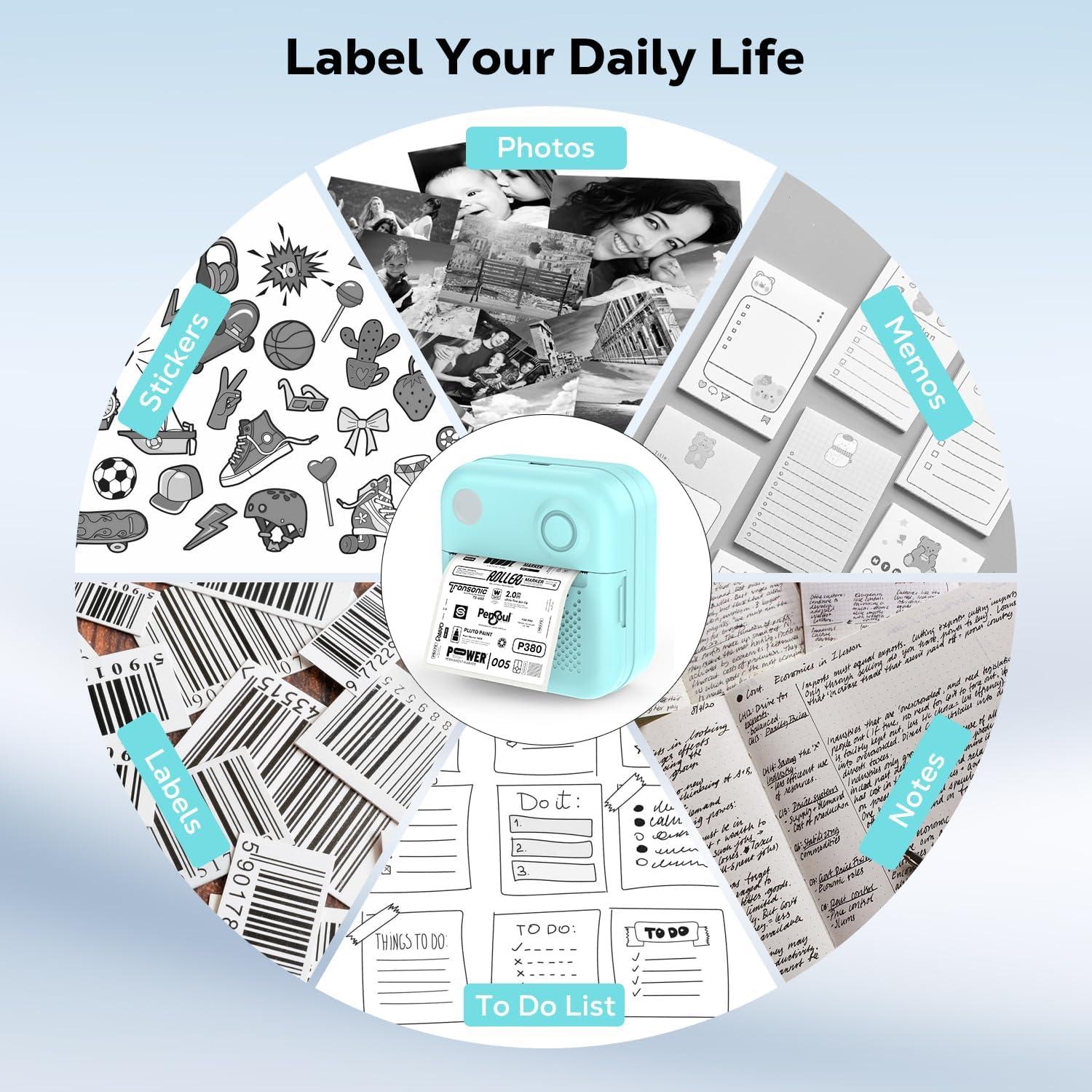 Impresora de Etiquetas MoKo Mini Bluetooth 203 DPI Azul