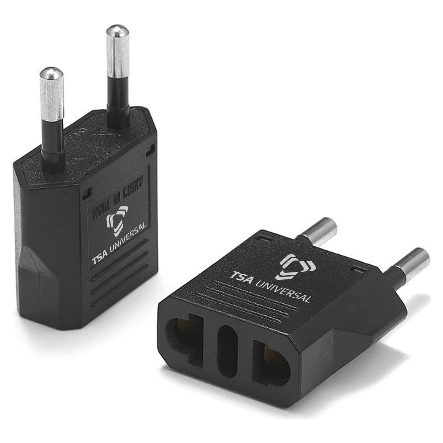 Adaptador de viaje TSA Universal 2-Pack Negro para Islandia
